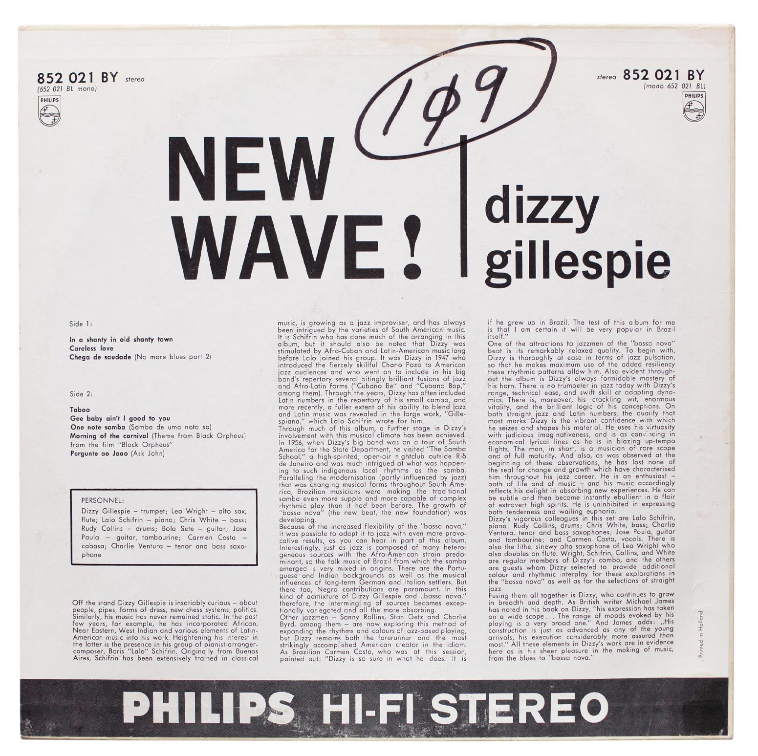 Винил New Wave - Dizzy Gillespie SV New Wave - Dizzy Gillespie, размер One Size - фото 2