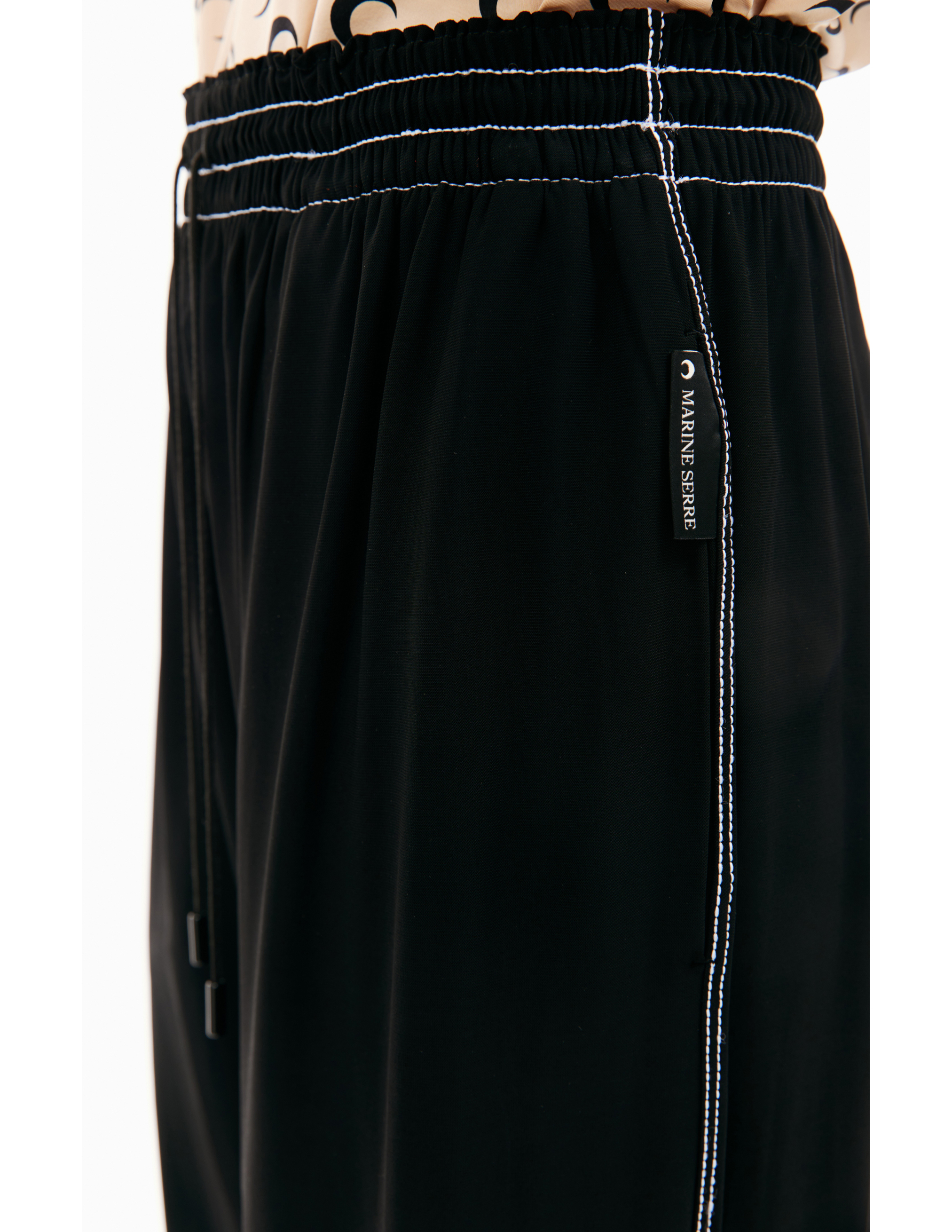 Прямые брюки с контрастной строчкой MARINE SERRE MPA033/CJER0022/BK99, размер S;M;L;XL MPA033/CJER0022/BK99 - фото 5