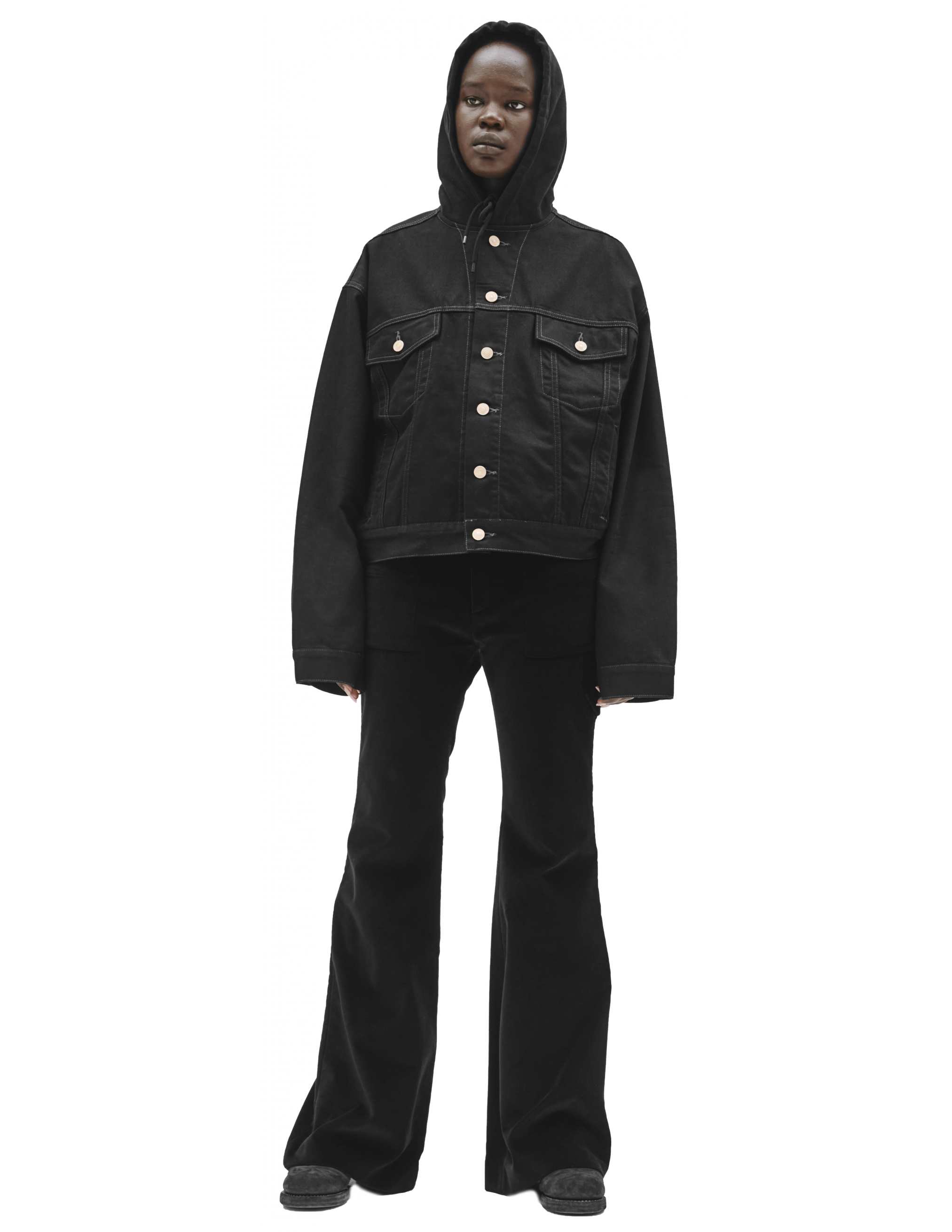 Джинсовая куртка с капюшоном - Balenciaga 657630/TJW58/2470