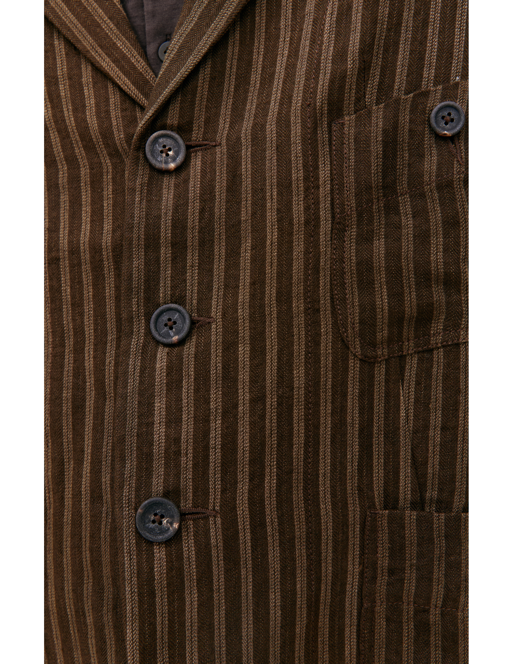 Льняной пиджак в полоску Ziggy Chen 0M2410908, размер 48;50 - фото 7