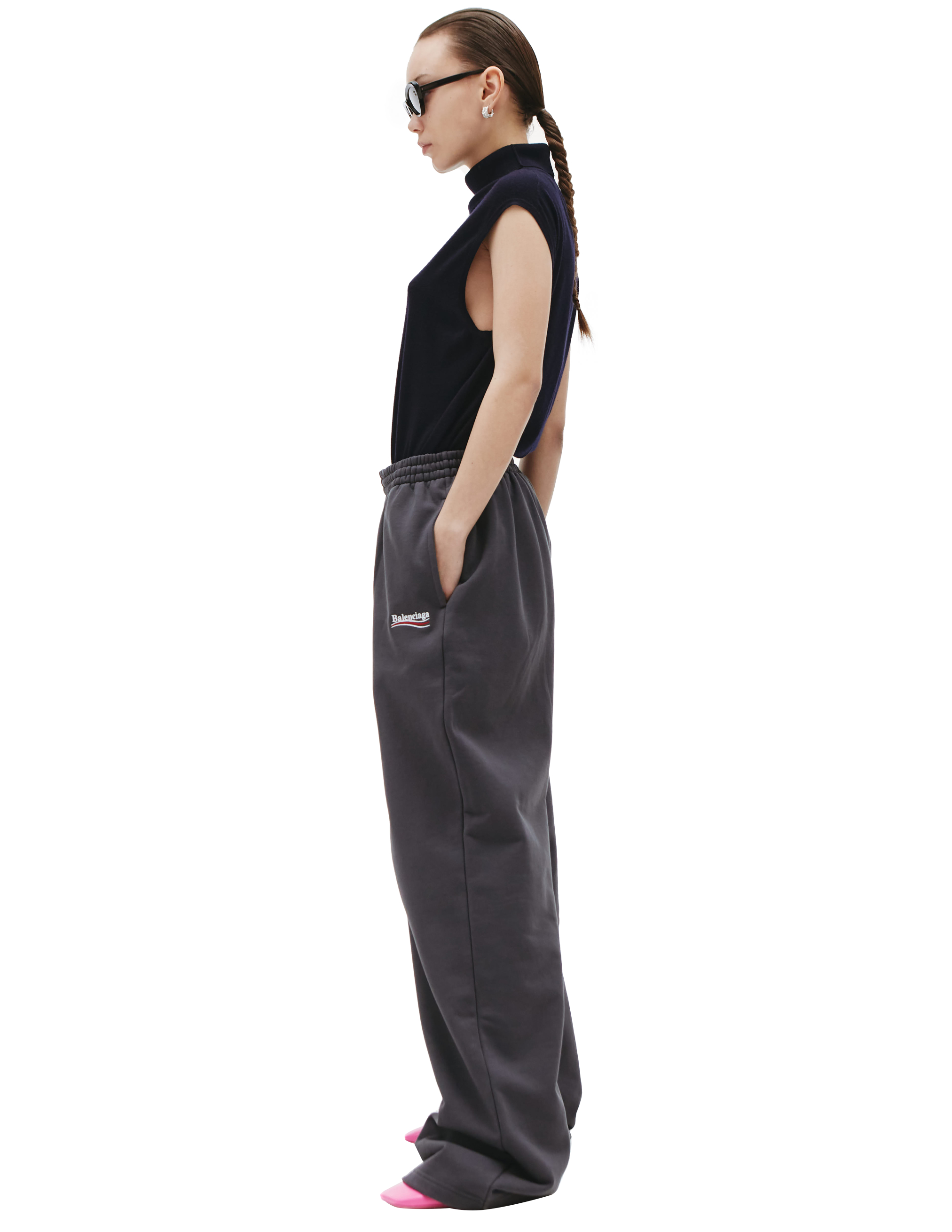 Широкие брюки с вышивкой логотипа Balenciaga 674594/TKVI9/1366, размер XXL;M;S 674594/TKVI9/1366 - фото 3