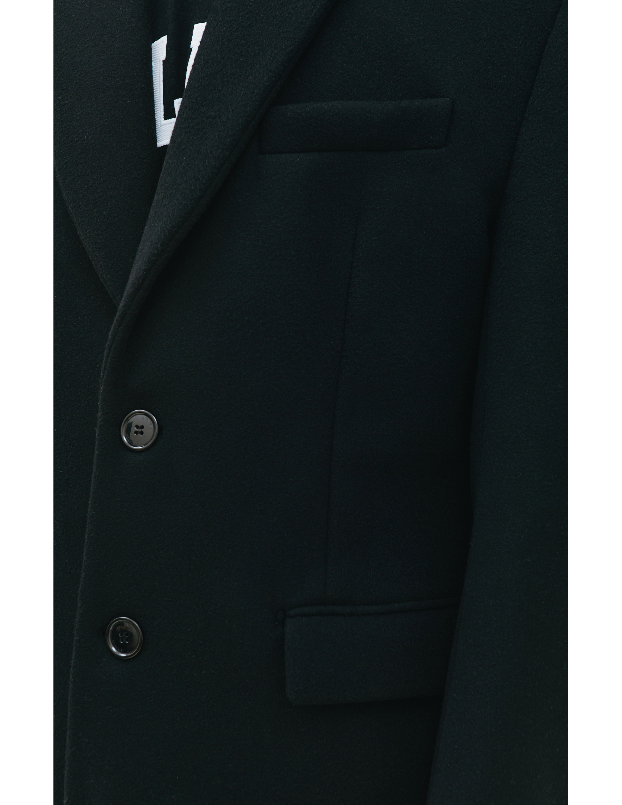Черное оверсайз пальто VETEMENTS UE63CO160B/1259, размер XL;M UE63CO160B/1259 - фото 4