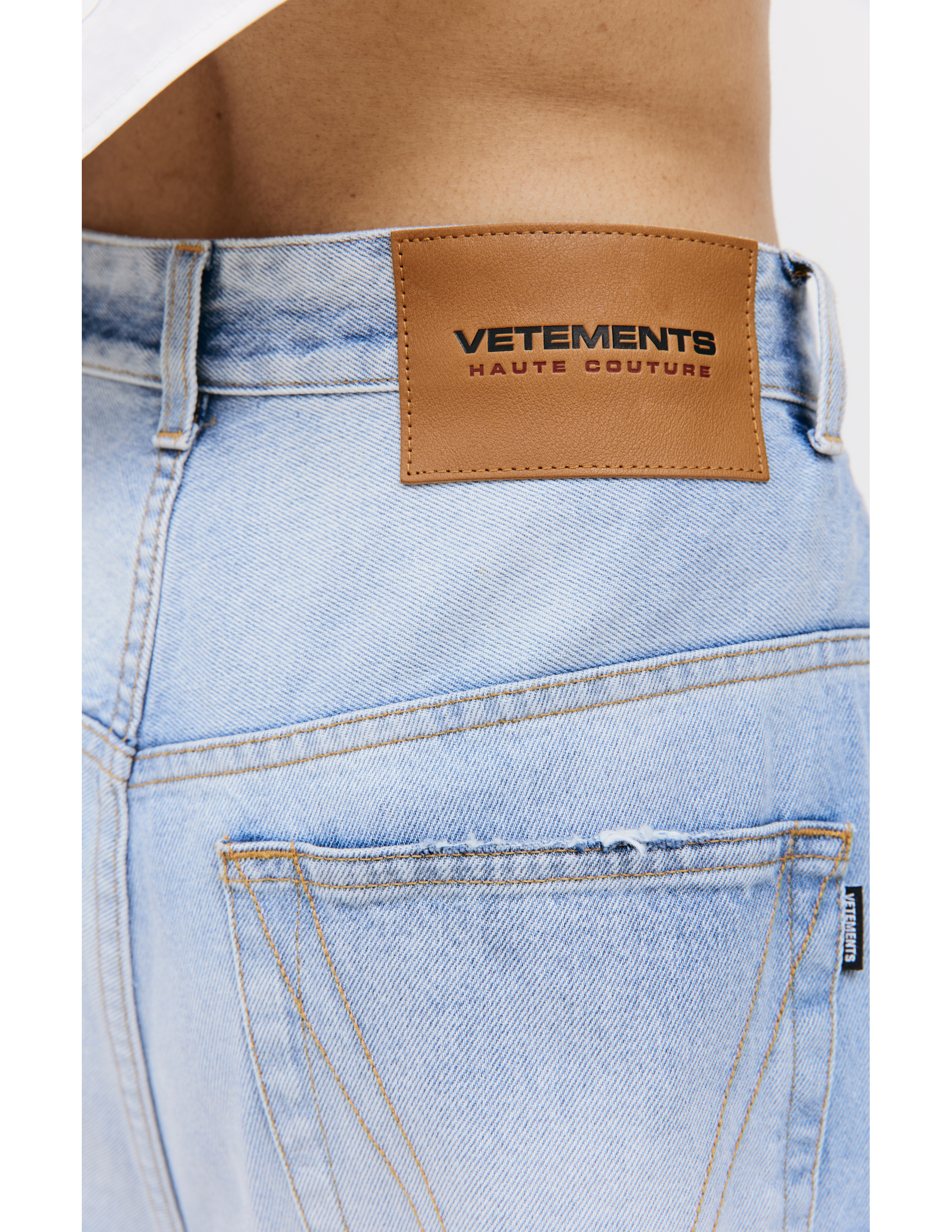 Широкие раваные джинсы VETEMENTS UE54PA240N/2801, размер 32 UE54PA240N/2801 - фото 1