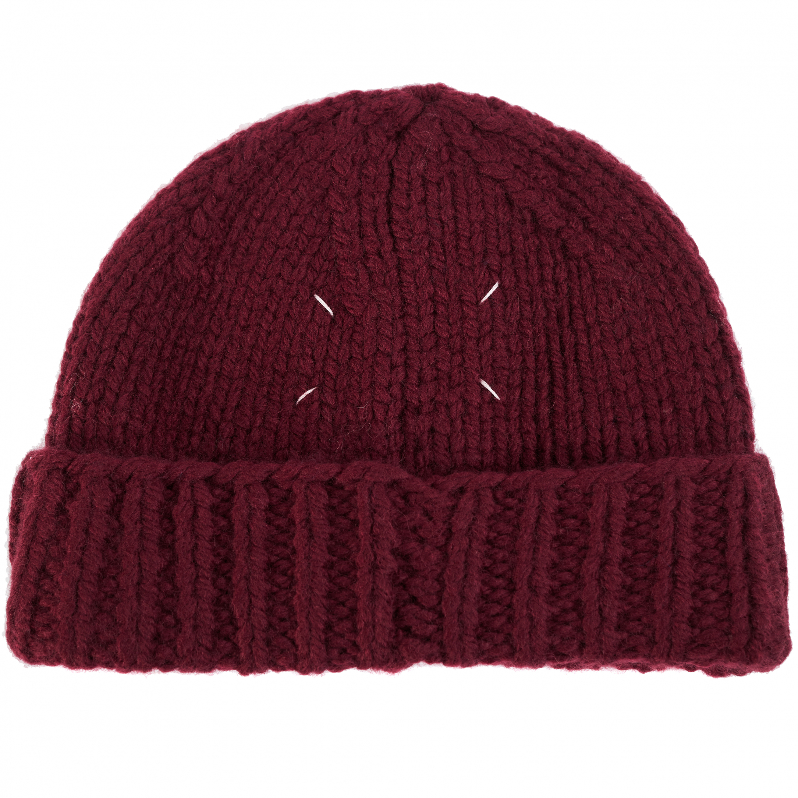 Бордовая шапка из шерсти Maison Margiela S51TC0040/S17841/248, размер L;M