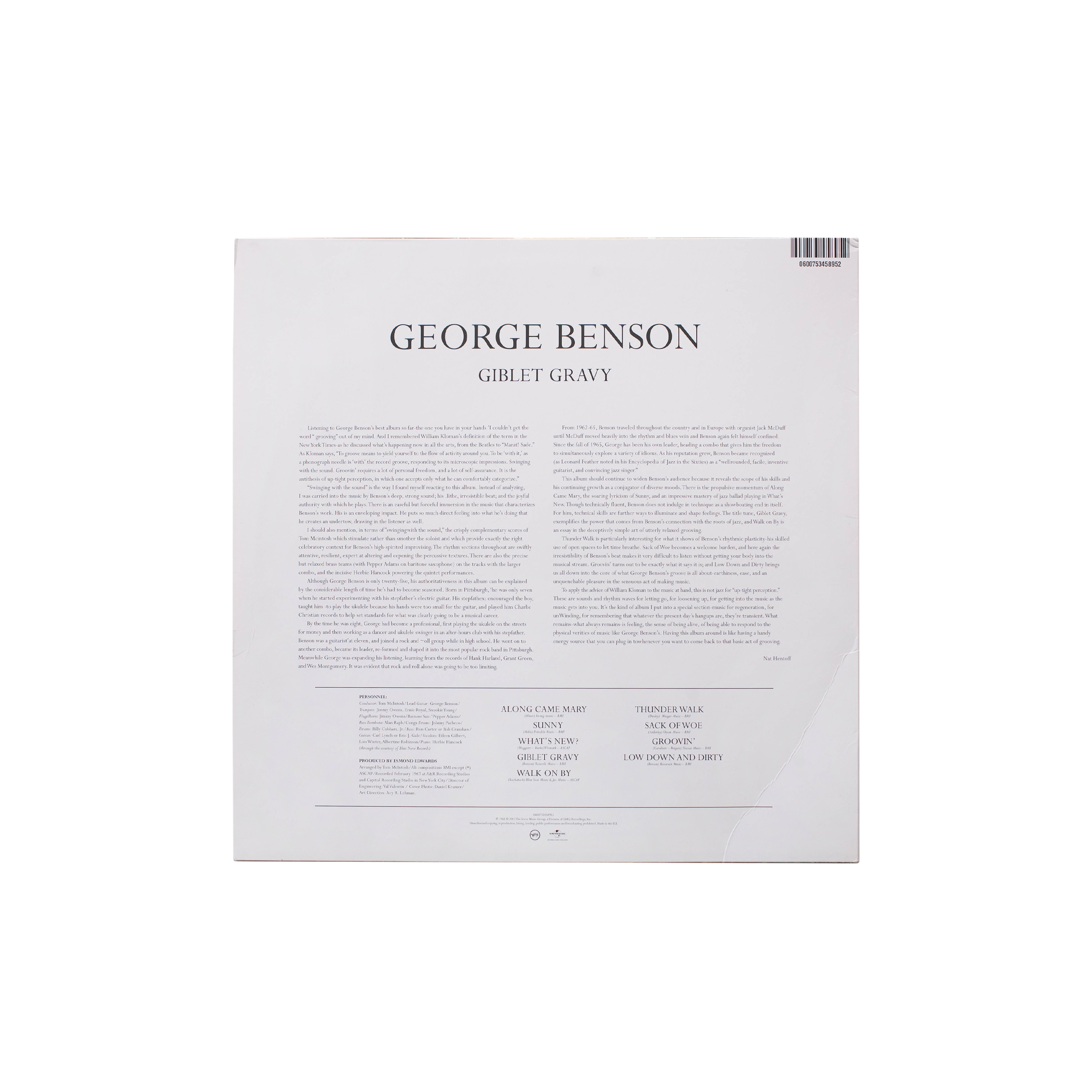 Винил George Benson - Giblet Gravy, размер One Size - фото 3