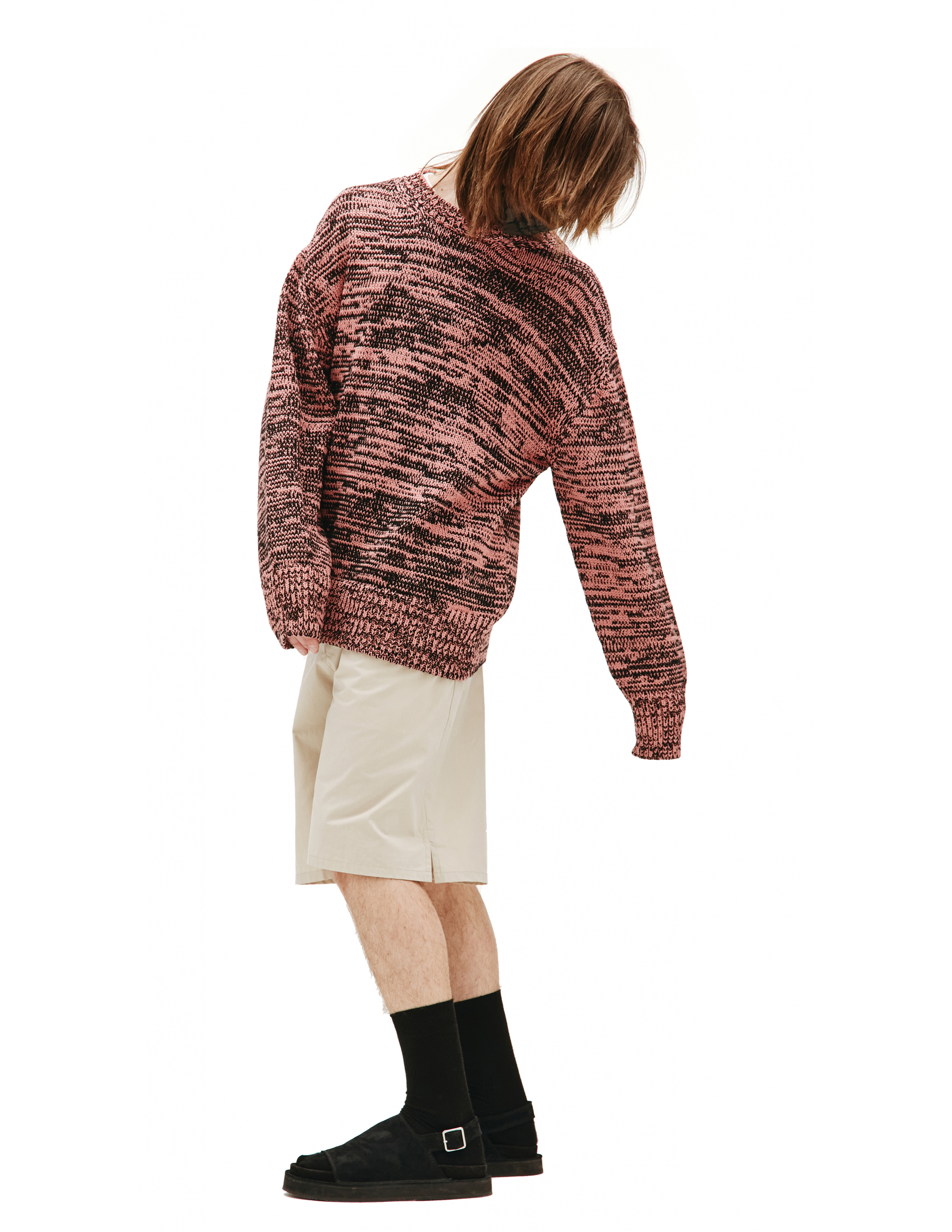 Розово-черный свитер OAMS751767/OSY24001A/662 Фото 4