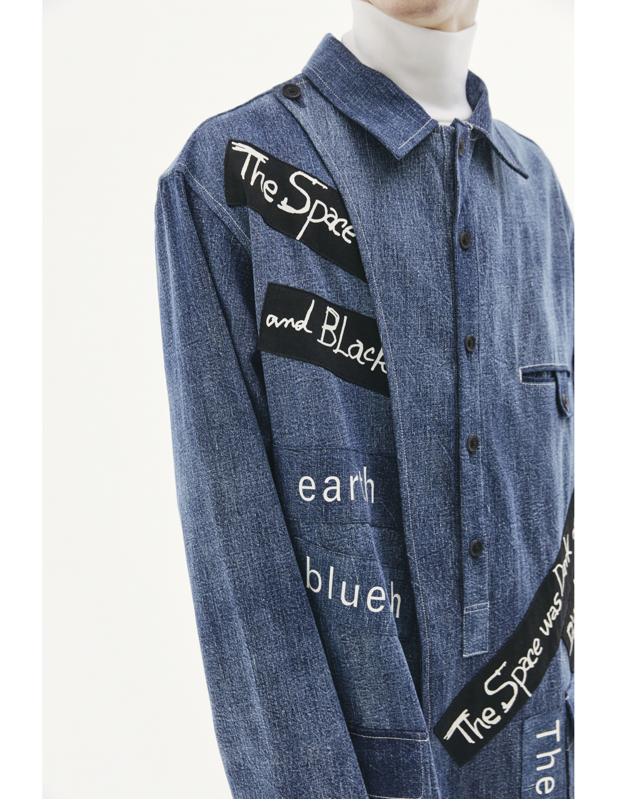 Синее джинсовое пальто - Yohji Yamamoto HD-B47-005-1 Фото 7