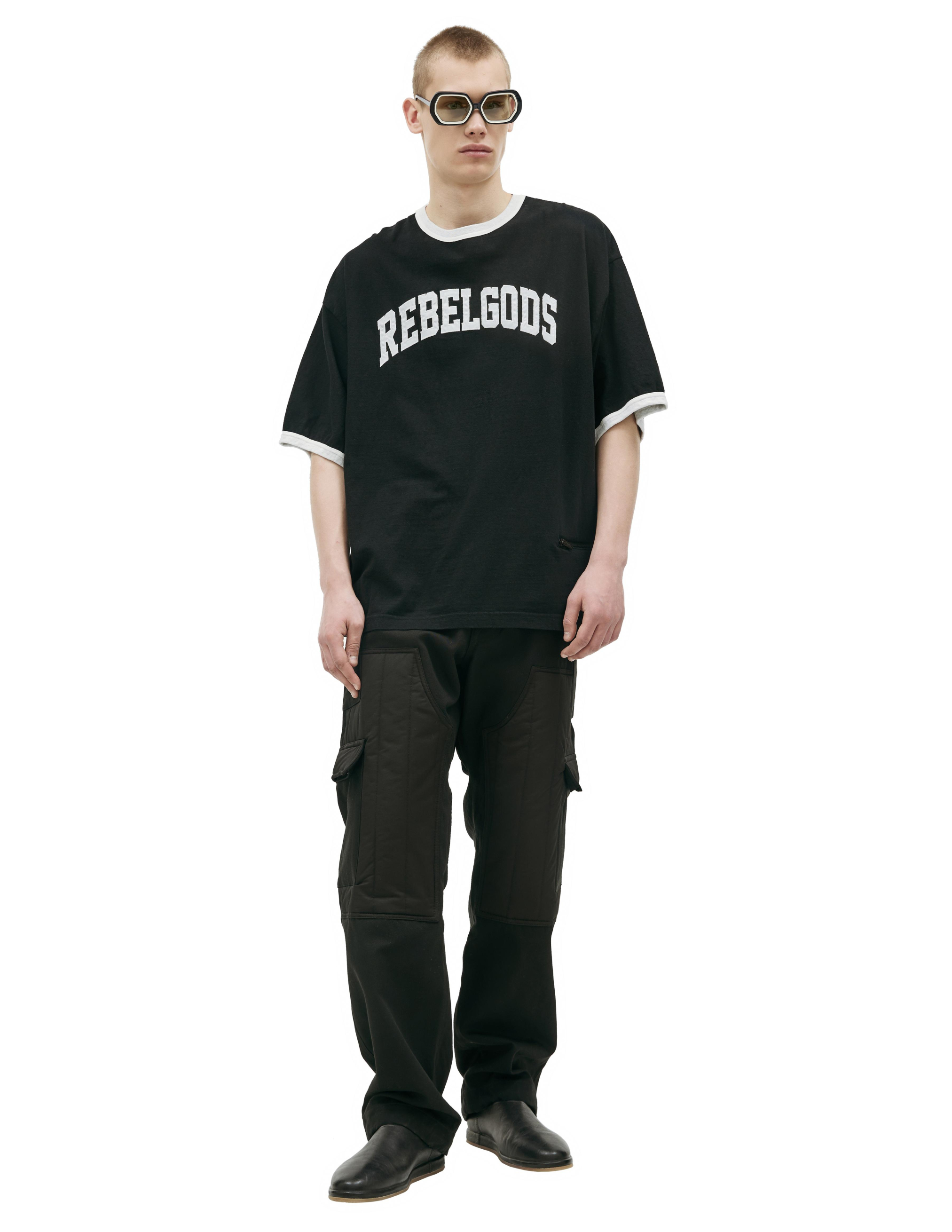 Черная футболка с принтом Rebelgods Undercover UC1C4809, размер 4