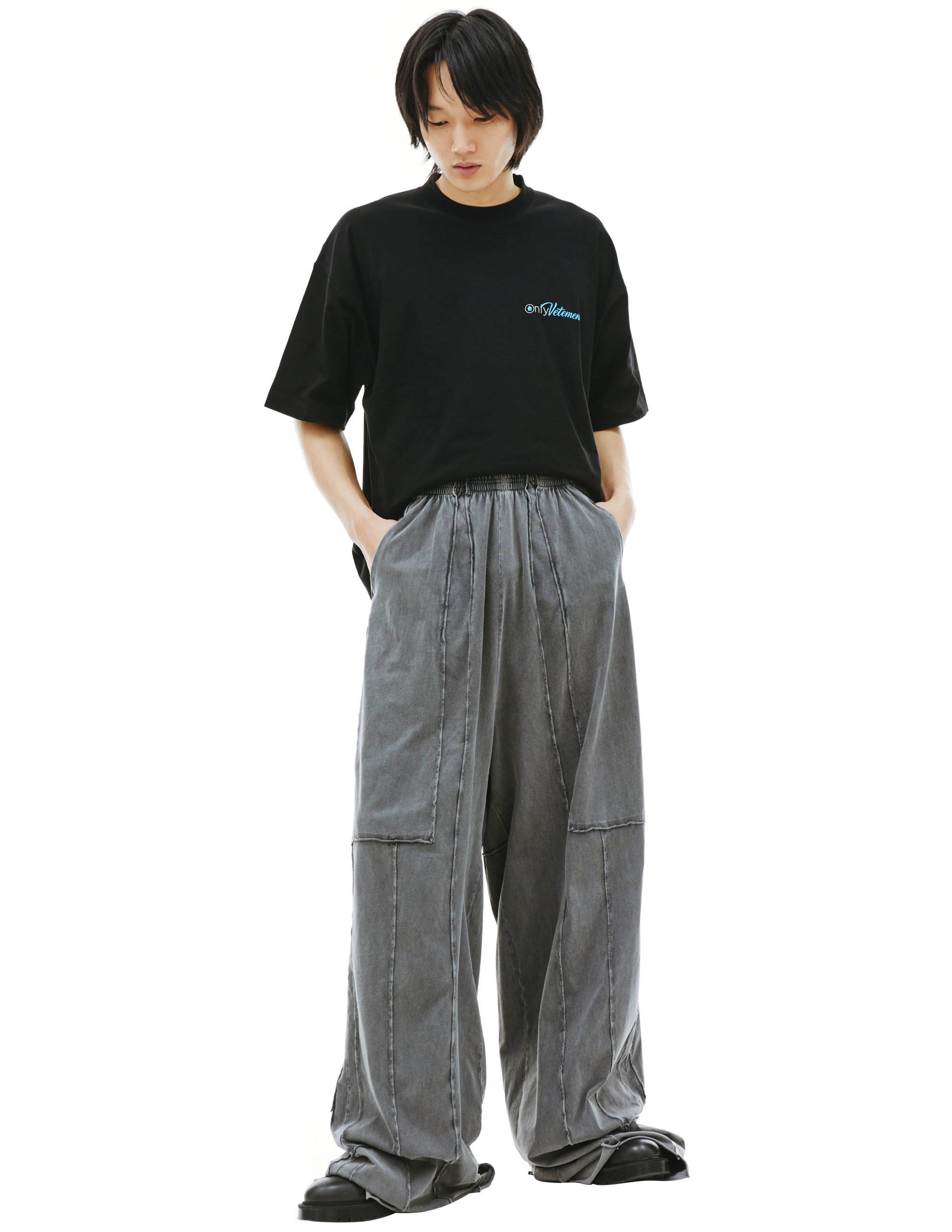 Широкие брюки с выстиранным эффектом VETEMENTS UE63SP175B/1200, размер M