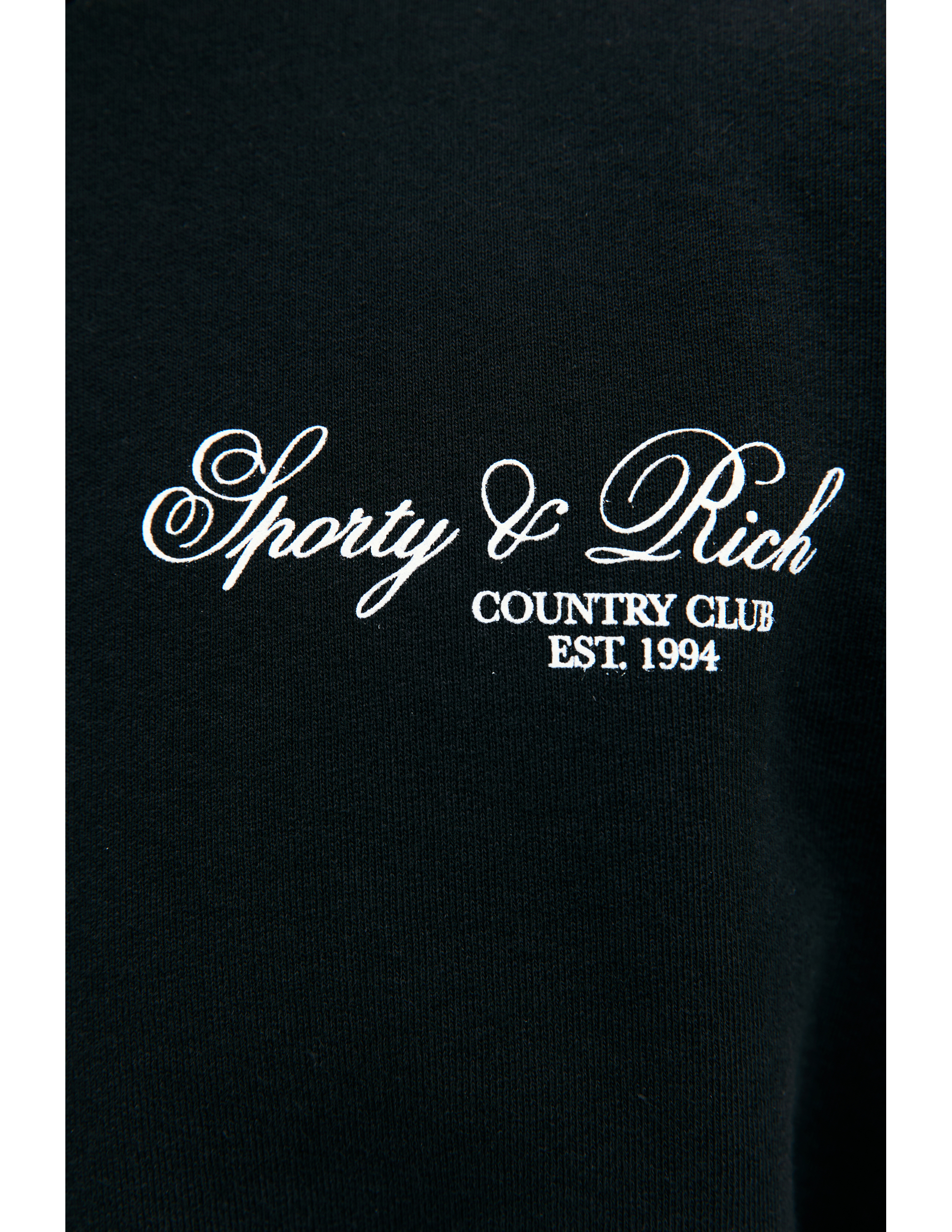 Черный свитшот с принтом Country Club SPORTY & RICH CR844BK, размер S;M;L;XL - фото 4