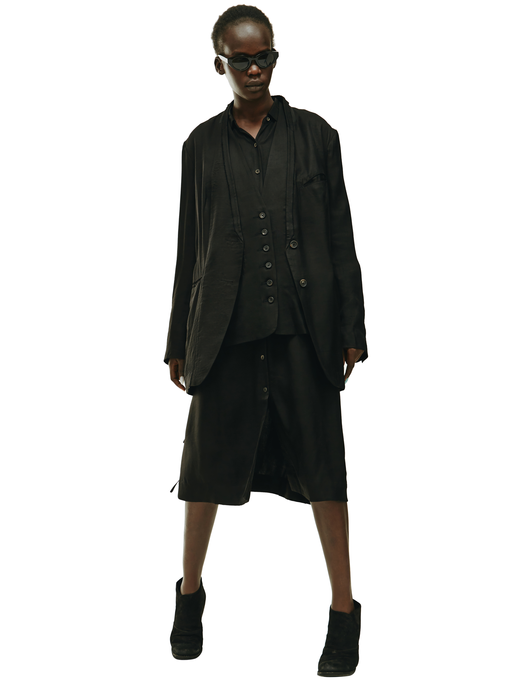 Черный пиджак на пуговицах Ziggy Chen 0W2220903, размер 42