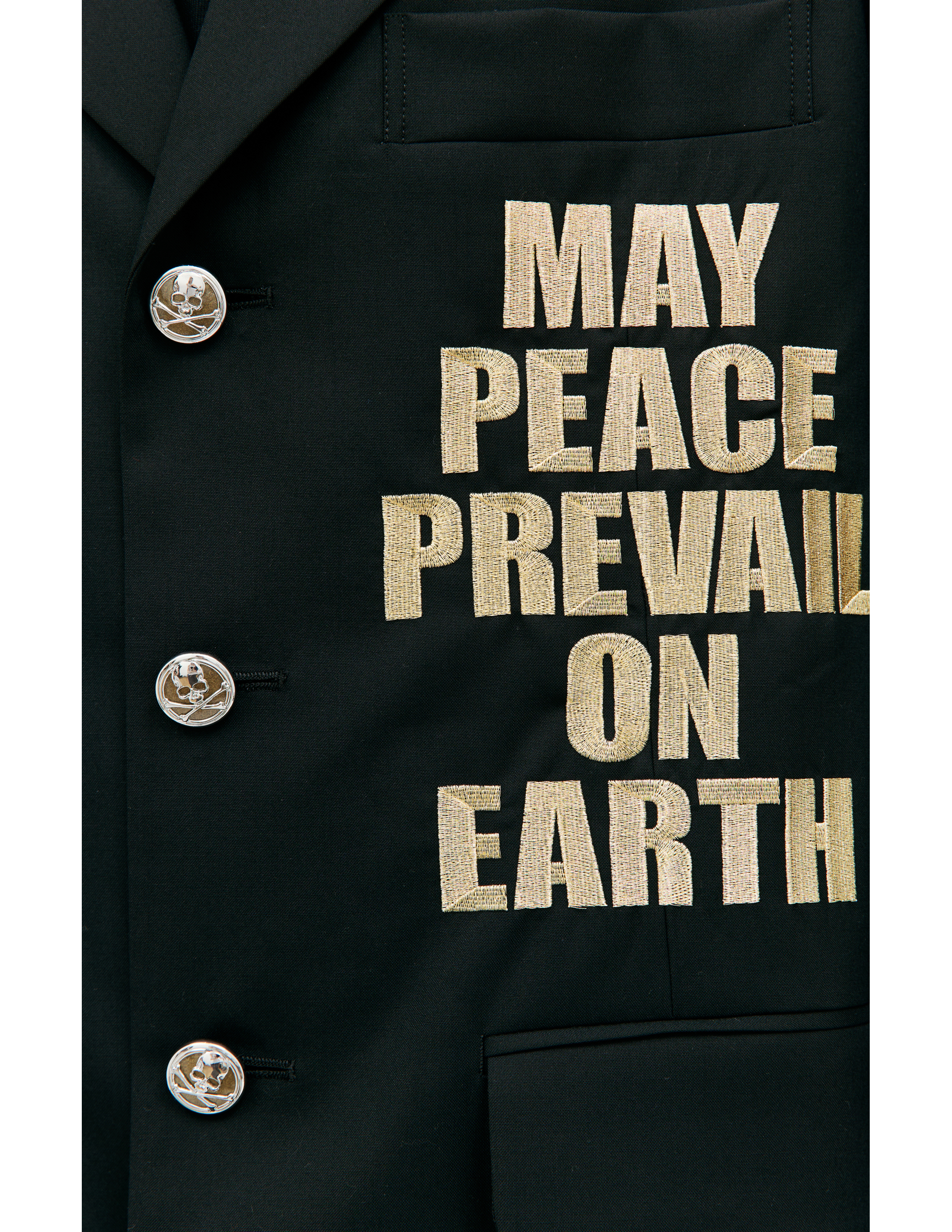 Однобортный пиджак с вышивкой May Peace Mastermind WORLD MW23S10-JA002, размер L;XL - фото 5
