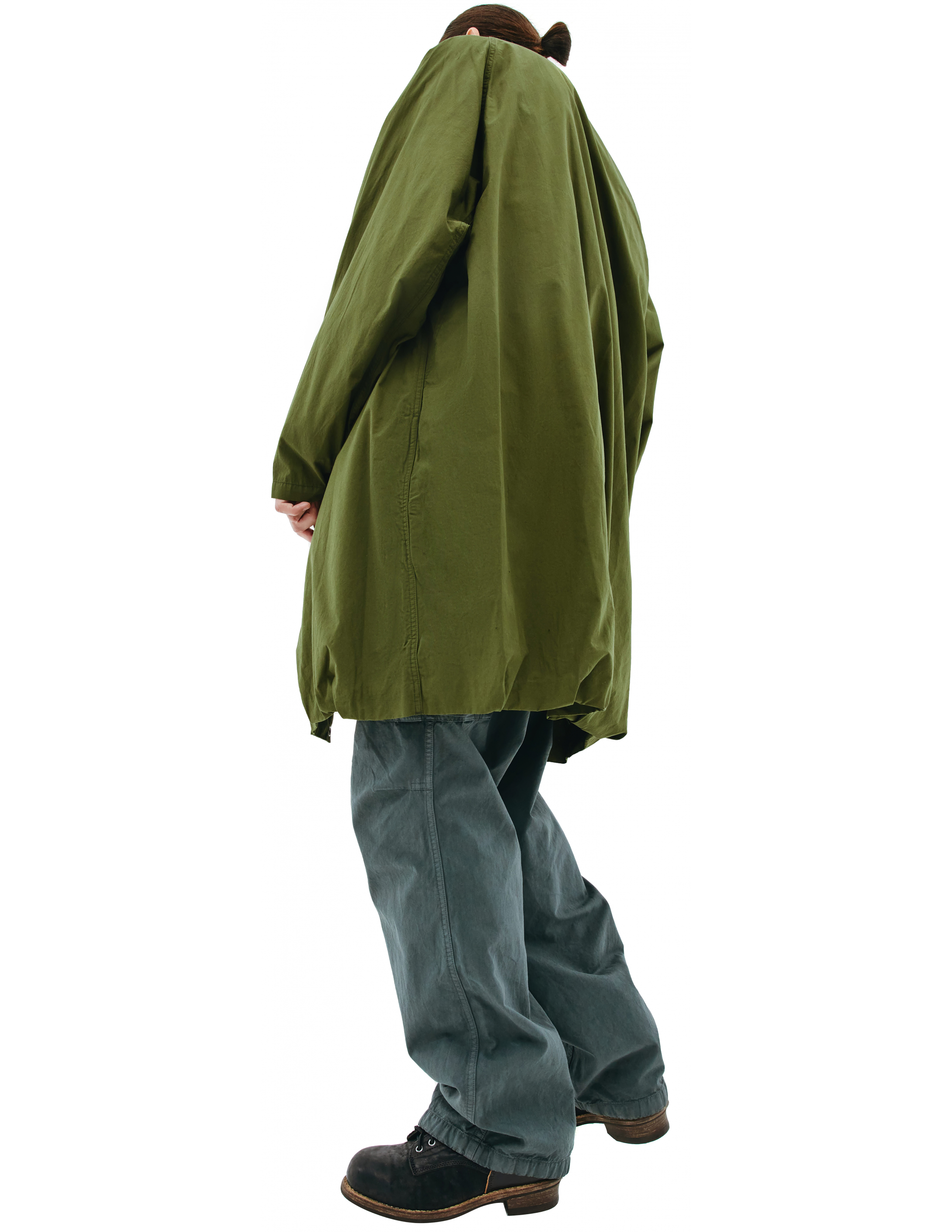 Пальто из хлопка с накладным карманом Visvim 0121205013027/olive, размер 5;4 0121205013027/olive - фото 2