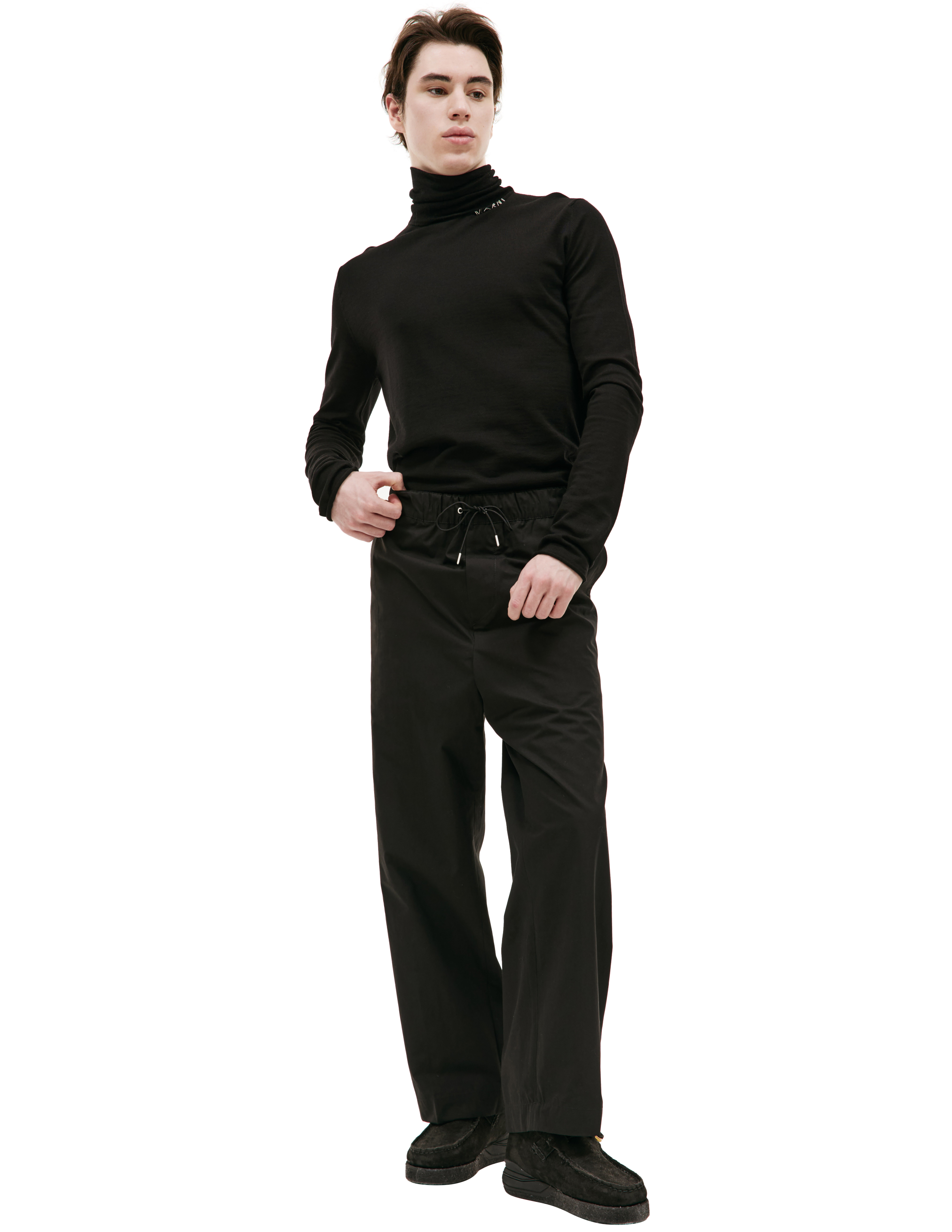 Прямые брюки на резинке OAMC 24E28OAU88/COT00991/001, размер L;XL