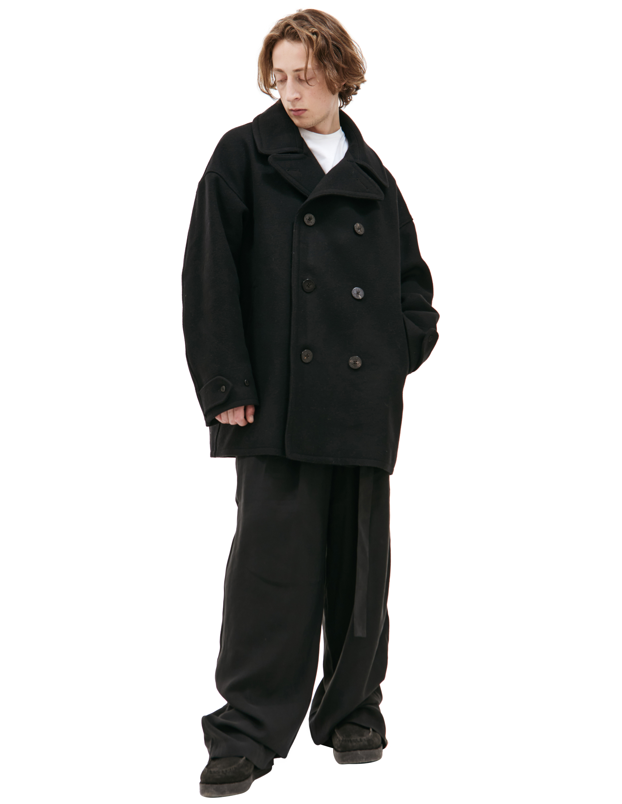 Двубортное пальто из шерсти visvim 0123205013019, размер 4