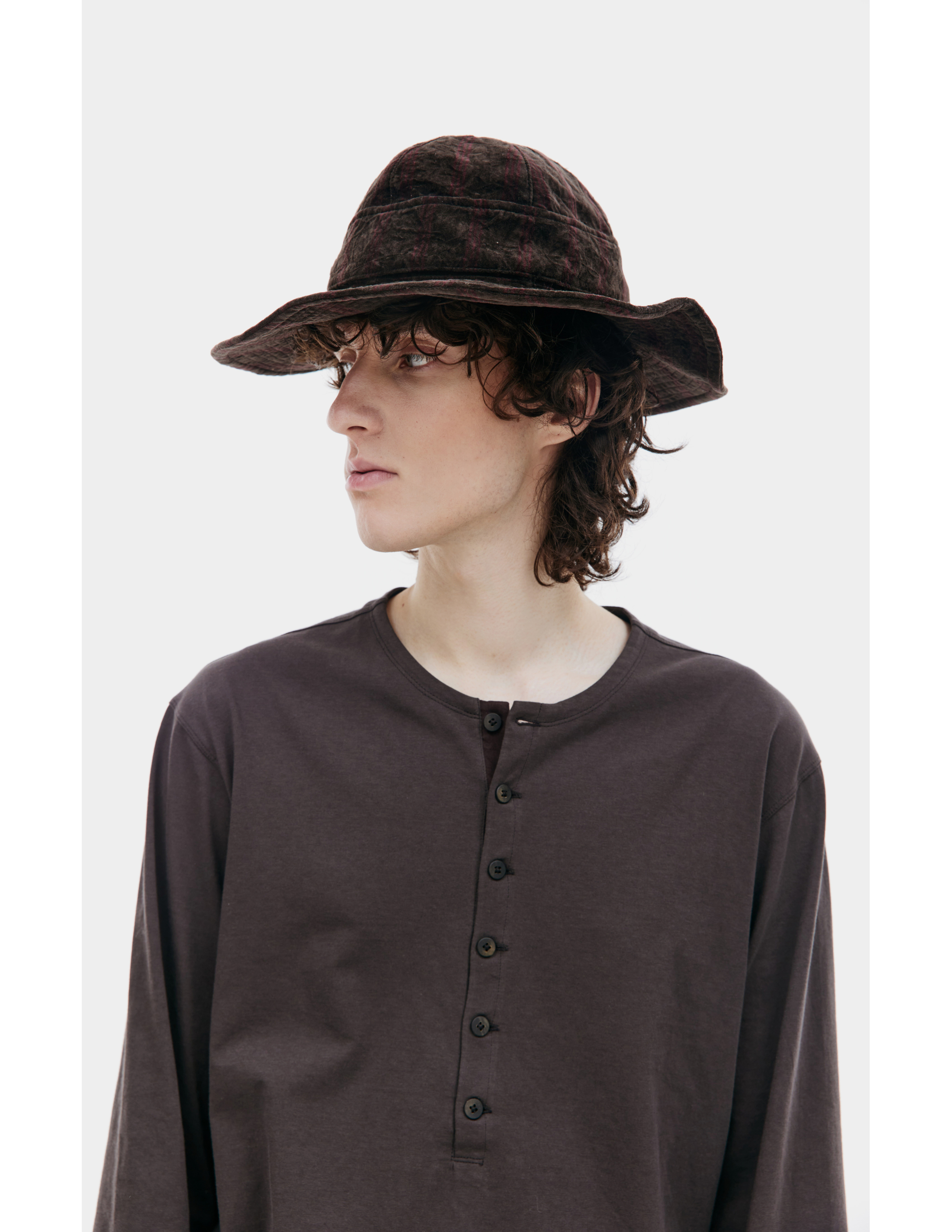 Бархатная шляпа с контрастными полосками Ziggy Chen 0M2335602, размер M;L - фото 3