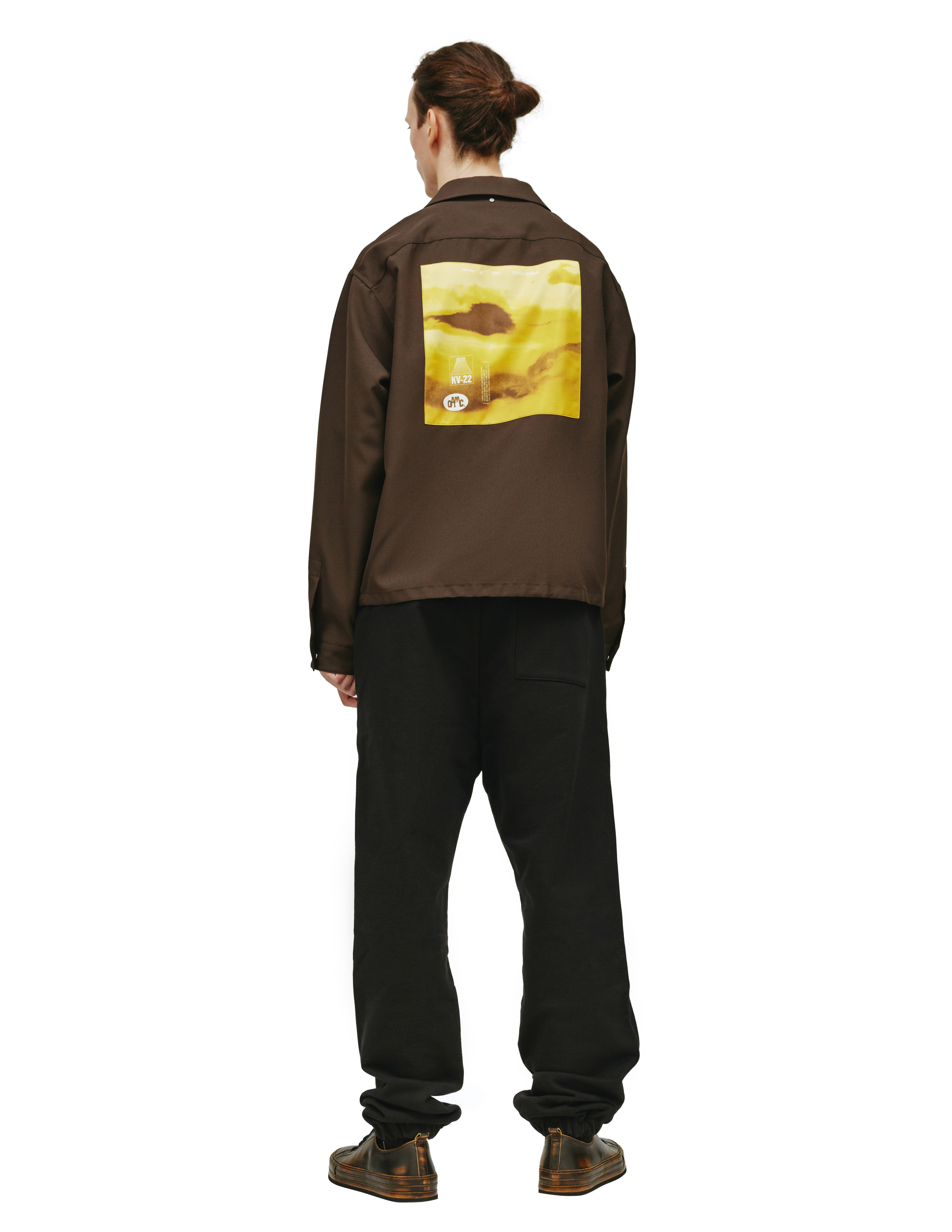 Рубашка System с шелковым патчем OAMC 22A28OAU53/PESOA009/201, размер L 22A28OAU53/PESOA009/201 - фото 3