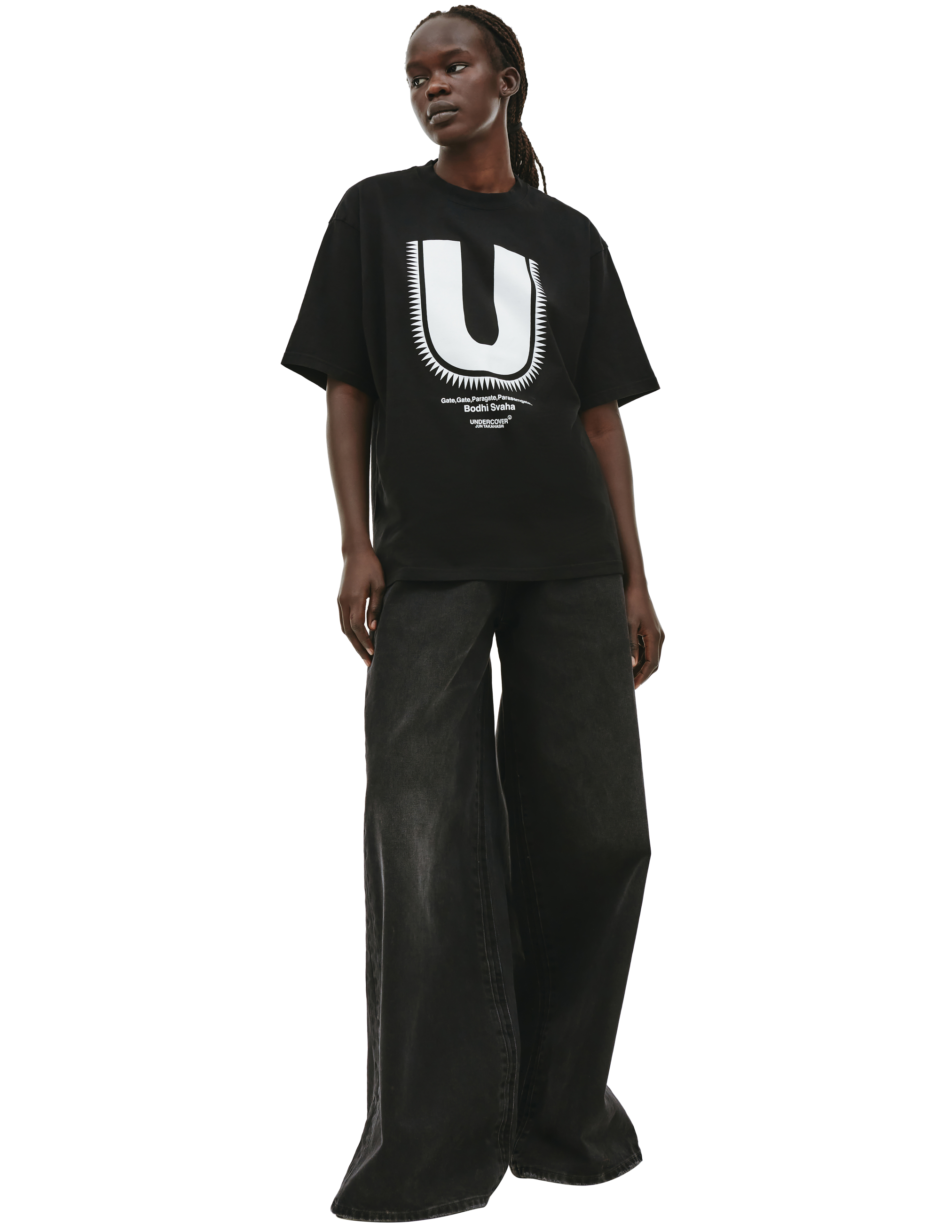 Черная футболка с принтом U Undercover UC2B9803/1/BLACK, размер 5;4 UC2B9803/1/BLACK - фото 1