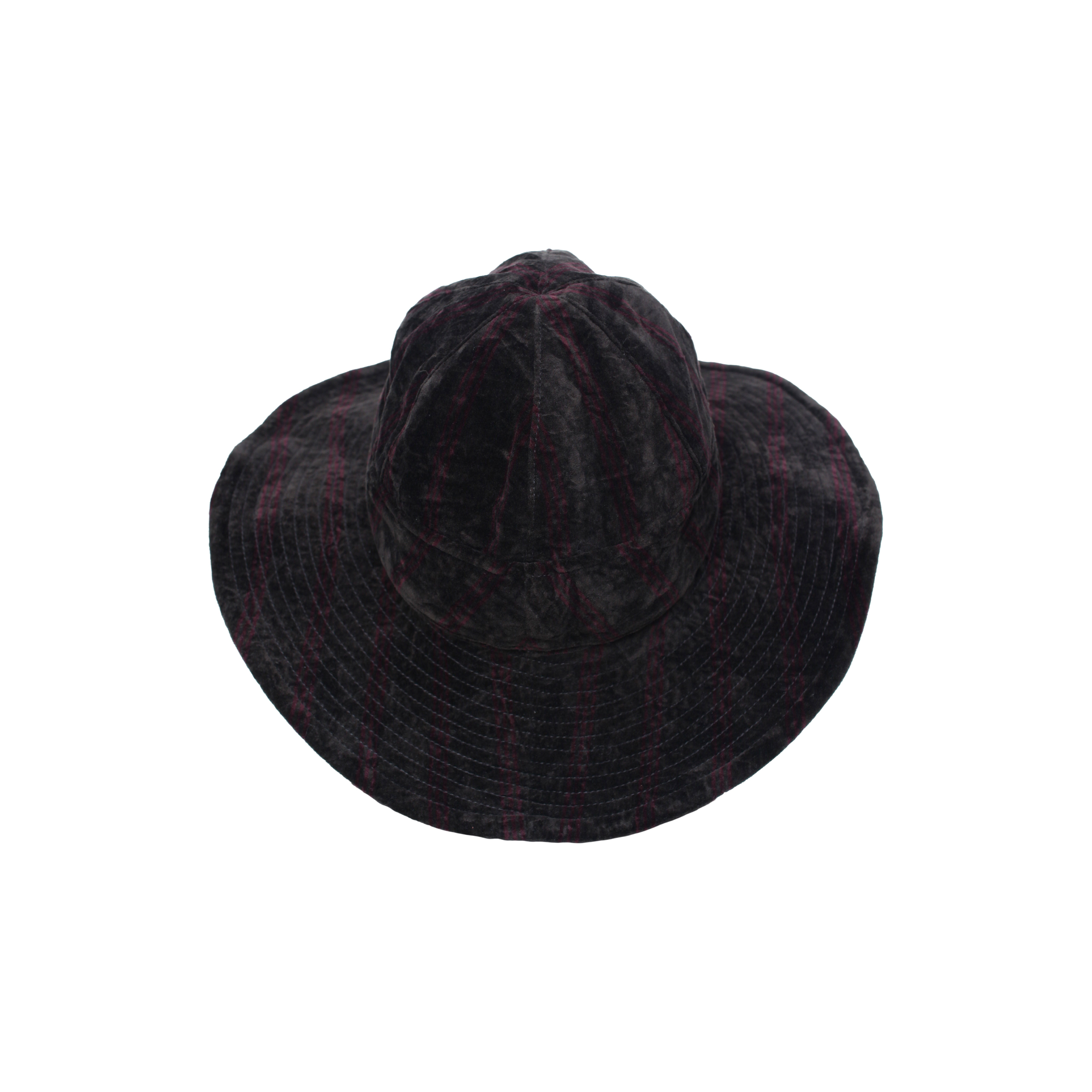 Бархатная шляпа с контрастными полосками Ziggy Chen 0M2335602, размер M;L - фото 4