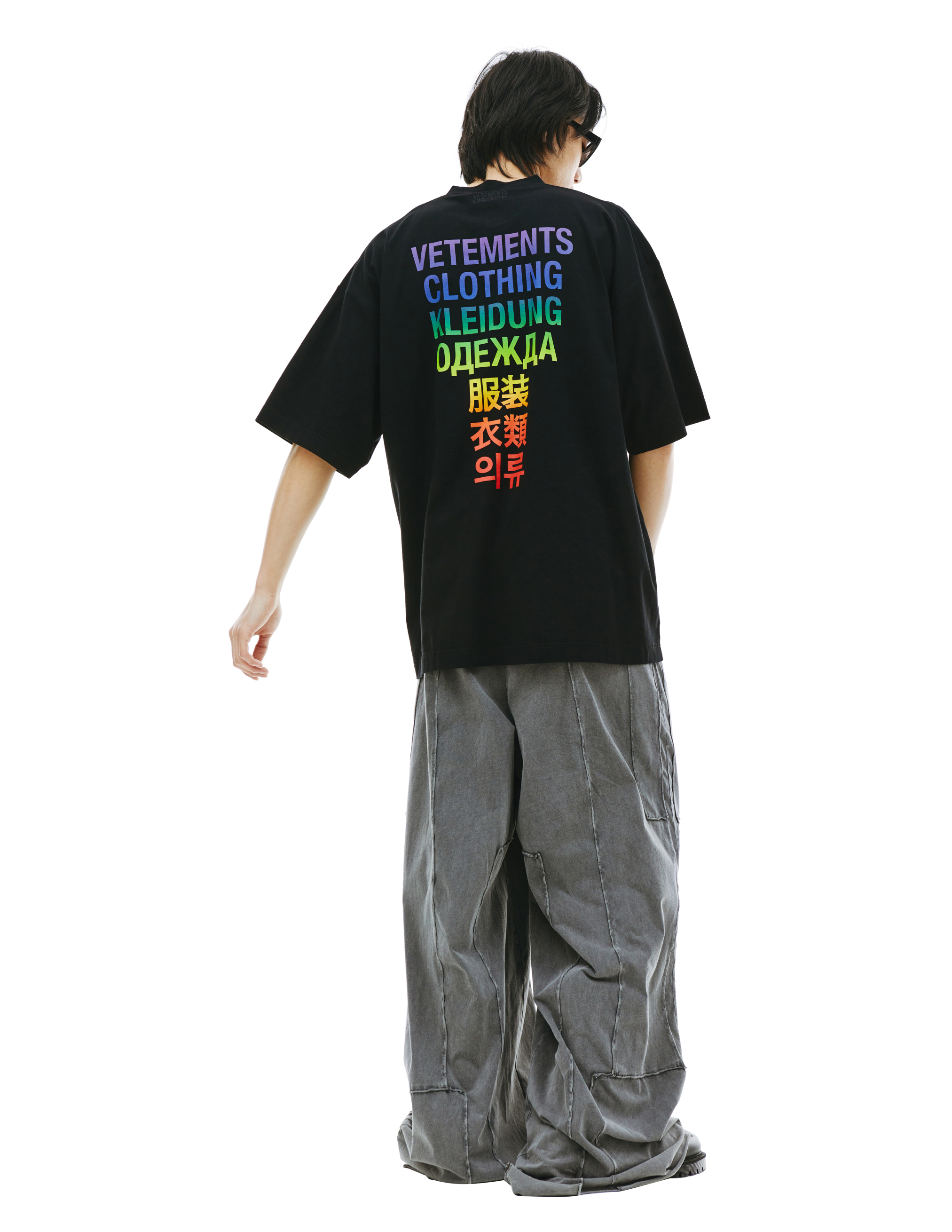 Оверсайз футболка с принтом VETEMENTS UE63TR101X/1200, размер XL;L;M;S UE63TR101X/1200 - фото 3
