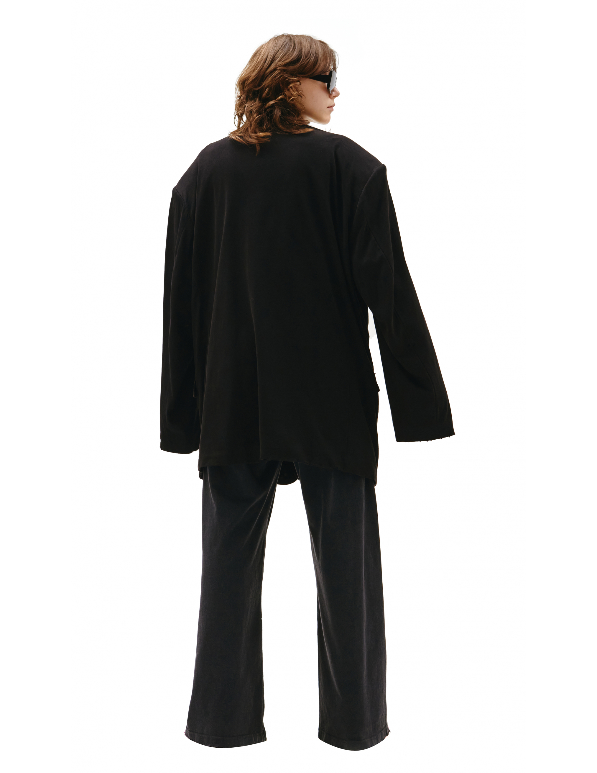 Черный оверсайз пиджак - Balenciaga 662182/TAV04/1000 Фото 3