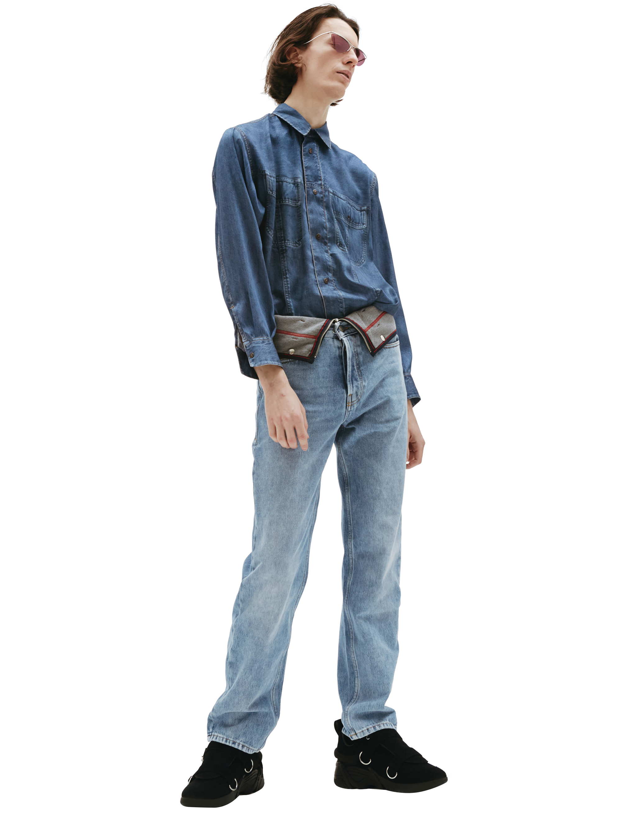 Прямые джинсы с текстильным поясом - Diesel A0583809D2801