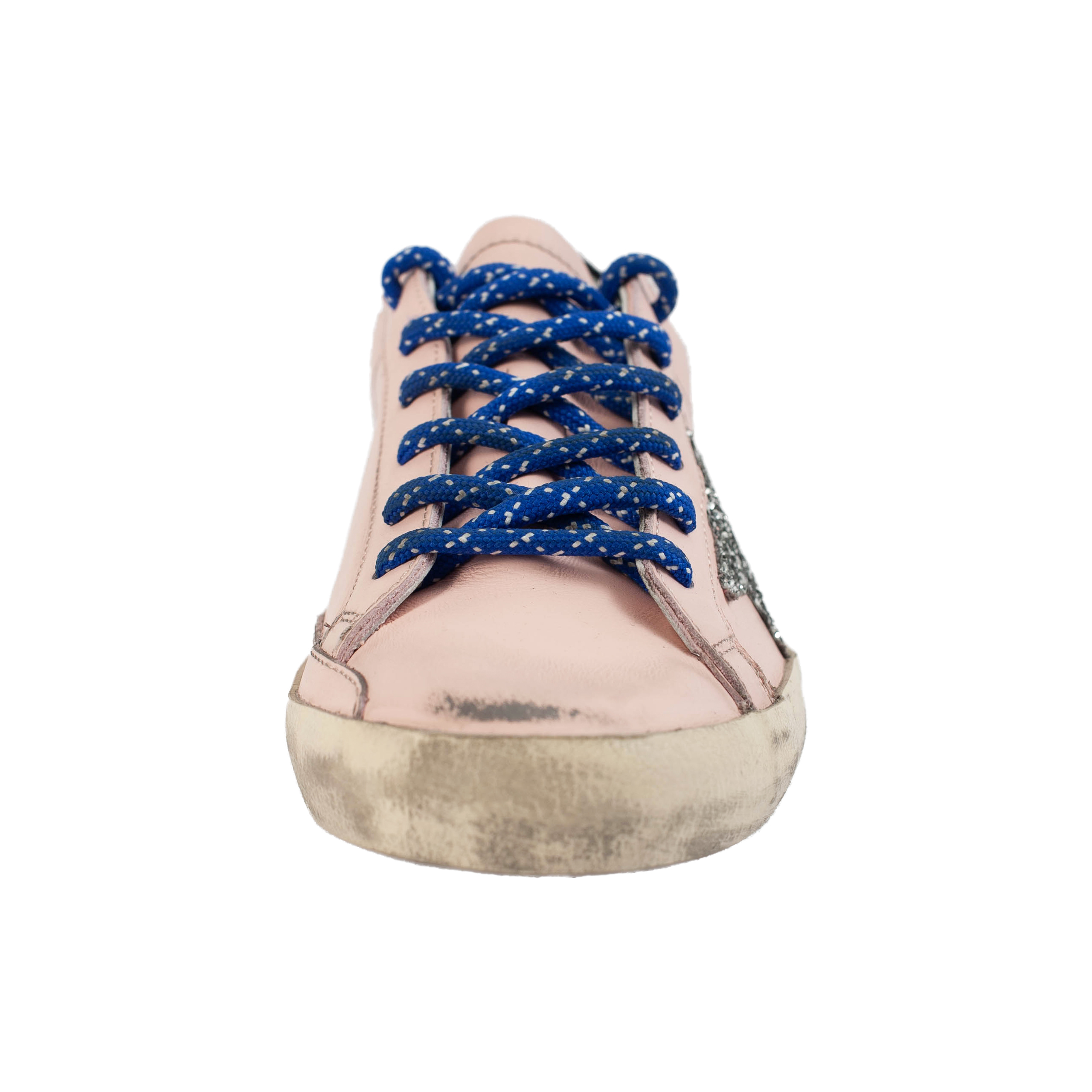 Розовые кеды Superstar с синими шнурками - Golden Goose GWF00101/F001895/25590 Фото 6