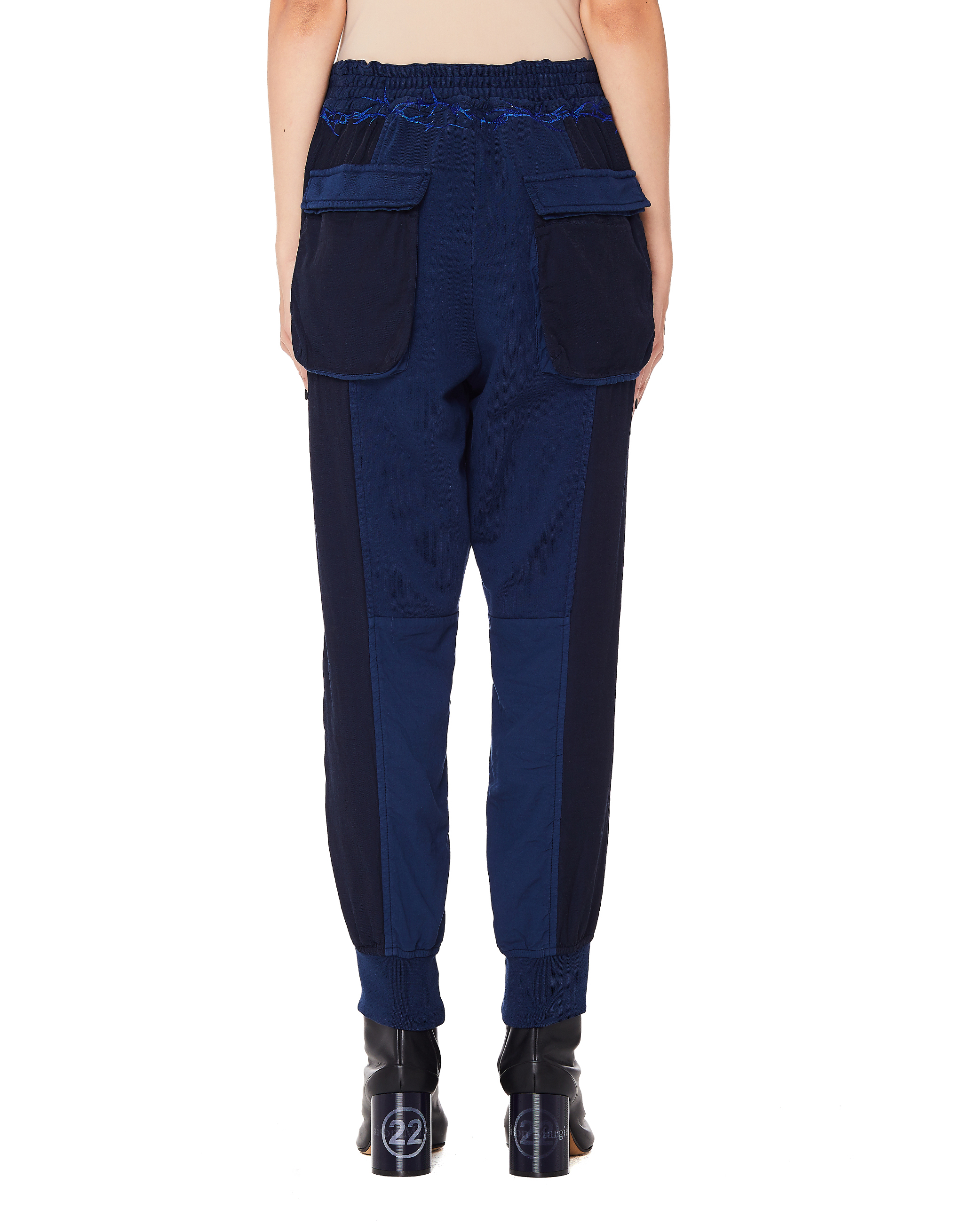 Синие брюки с лампасами и вышивкой Haider Ackermann 193-6413-E-222-045, размер S;M - фото 3