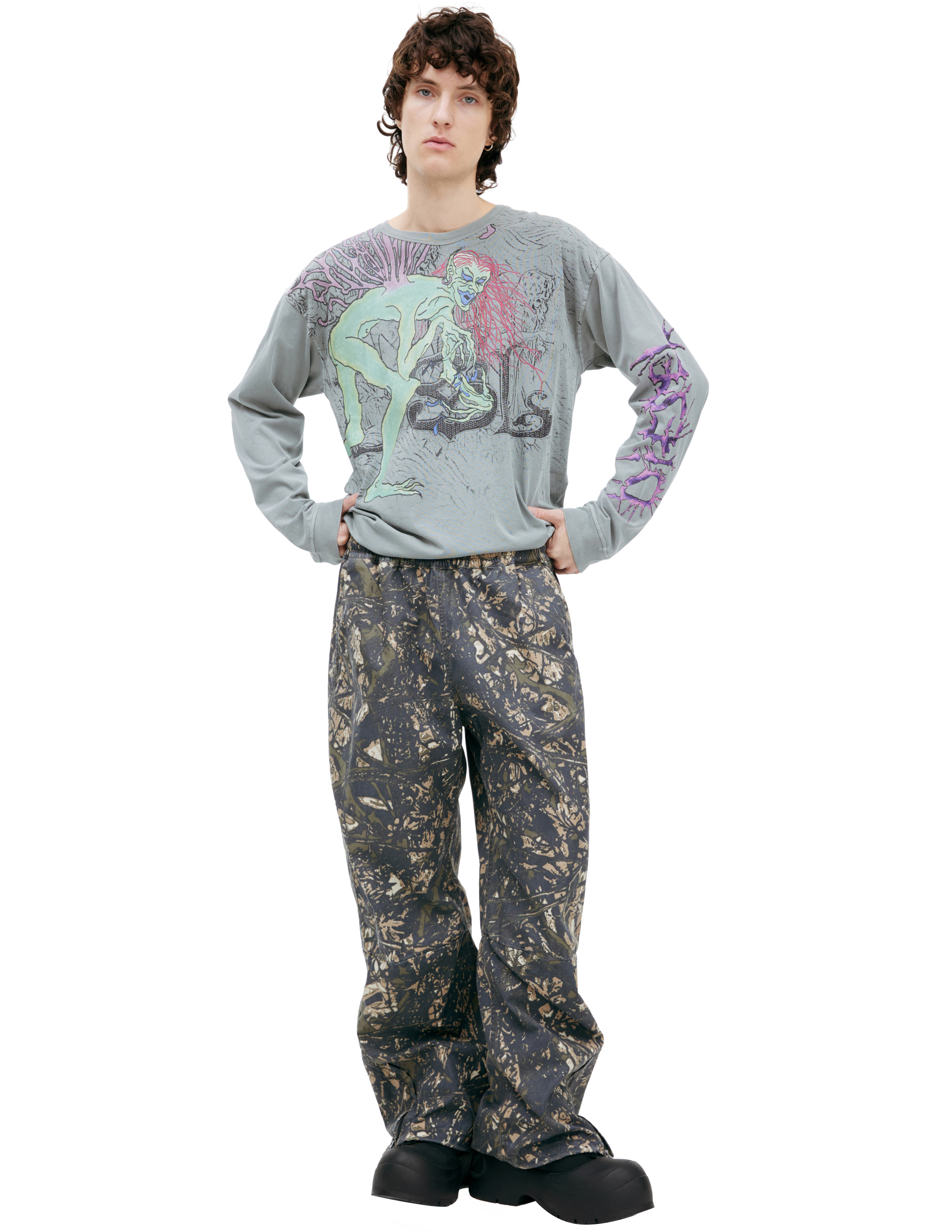 Широкие брюки с монопринтом 24640₽