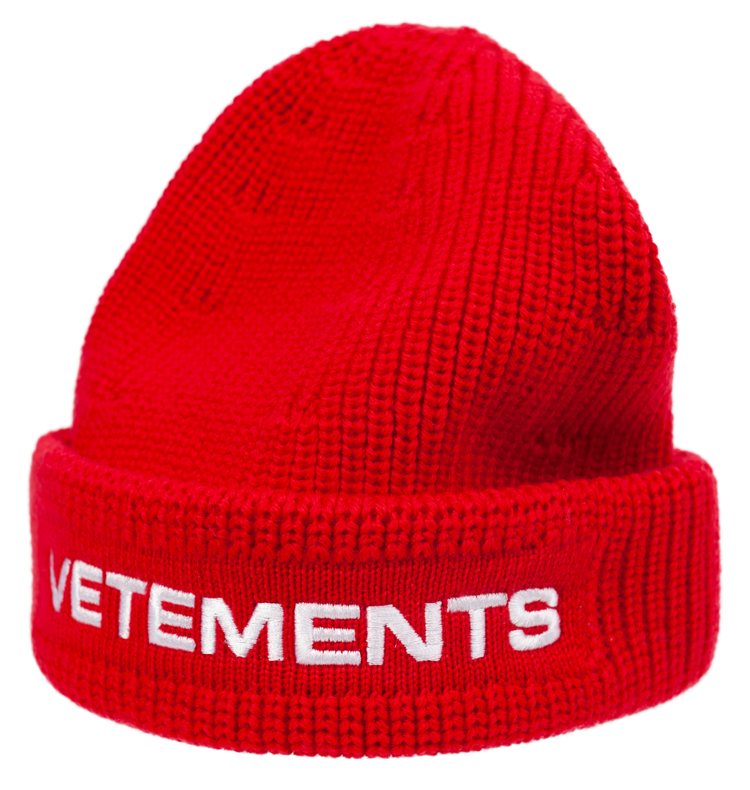 Шерстяная шапка с логотипом VETEMENTS UA53CA500R