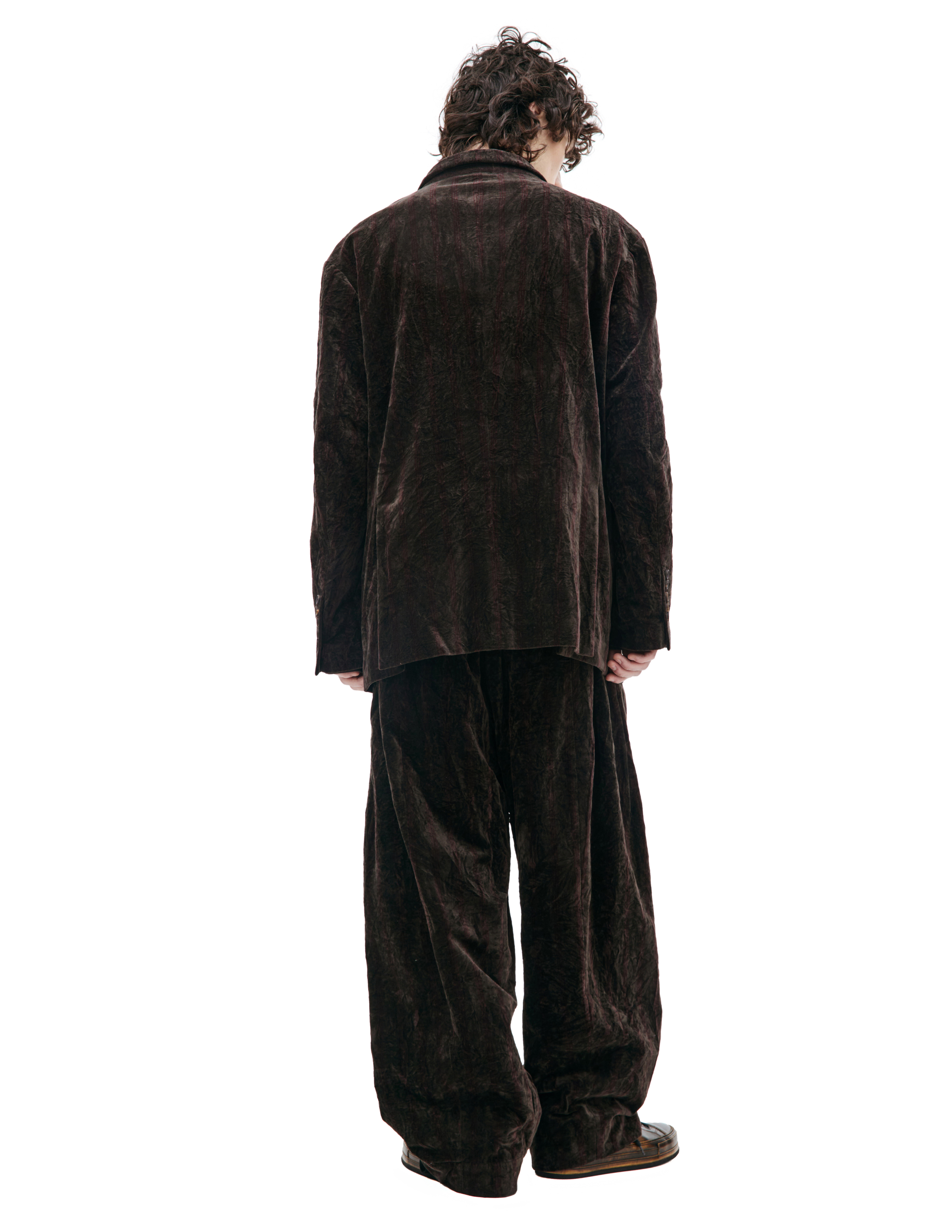 Бархатный пиджак с воротником-стойкой Ziggy Chen 0M2330917, размер 50;52 - фото 4