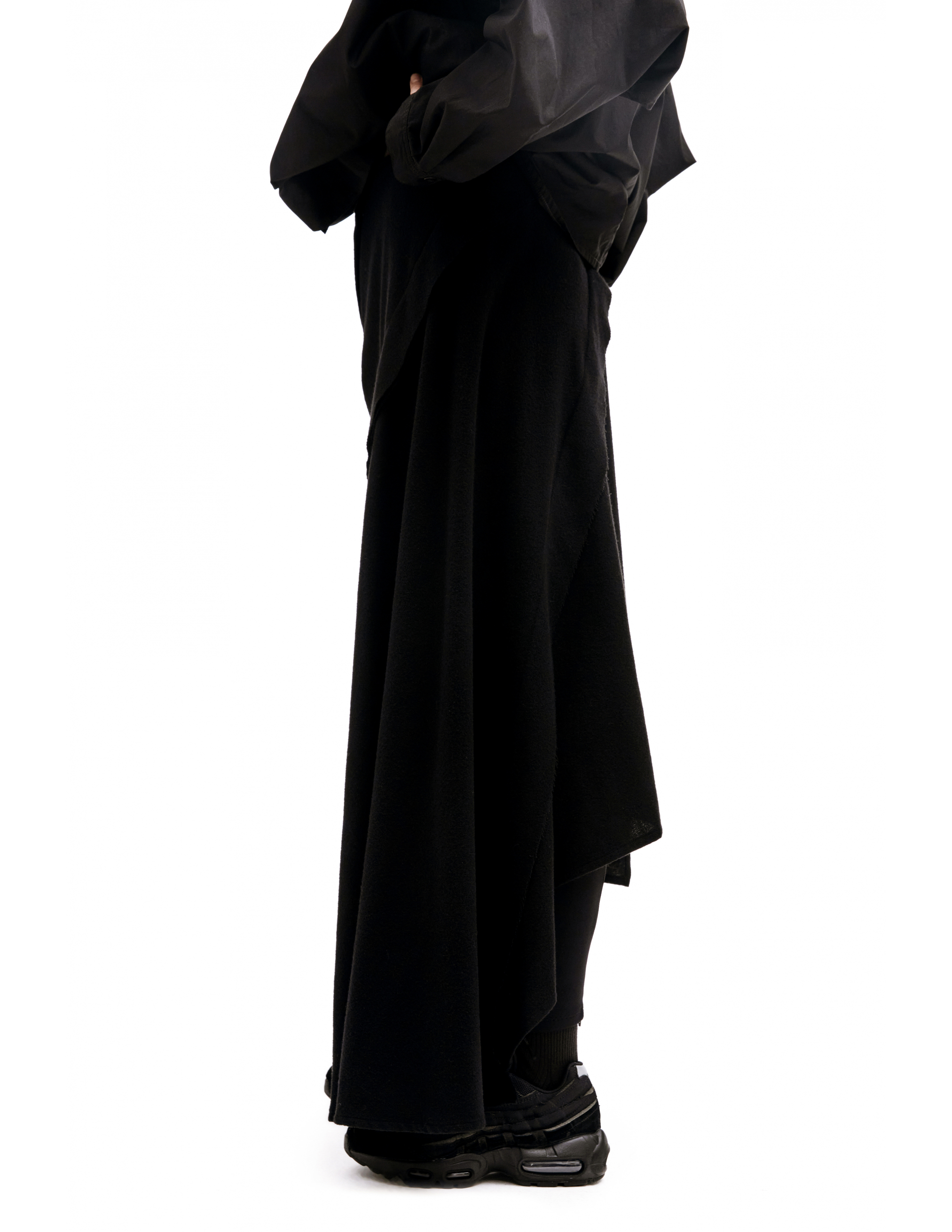 Черная юбка из шерсти - Yohji Yamamoto FV-S11-108/blk Фото 3