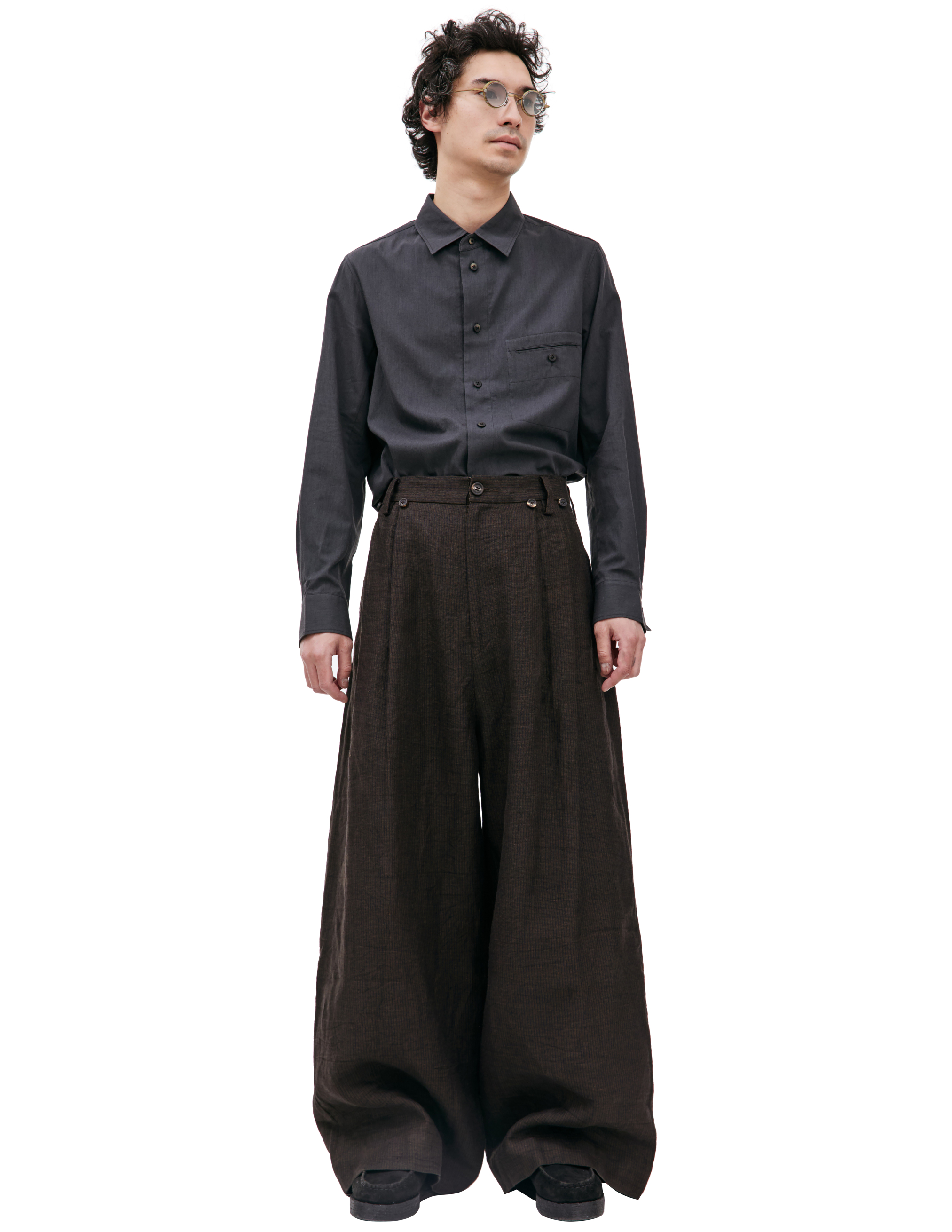 Широкие льняные брюки Ziggy Chen 0M2410526, размер 48;50