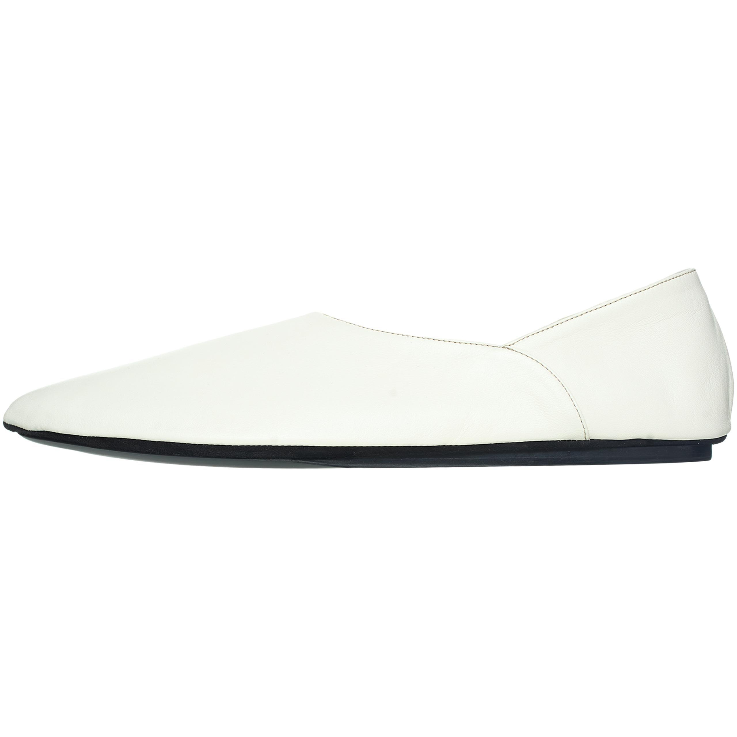 Белые кожаные слипоны Jil Sander J44WZ0004/P5810/106, размер 37;38;39;40;41