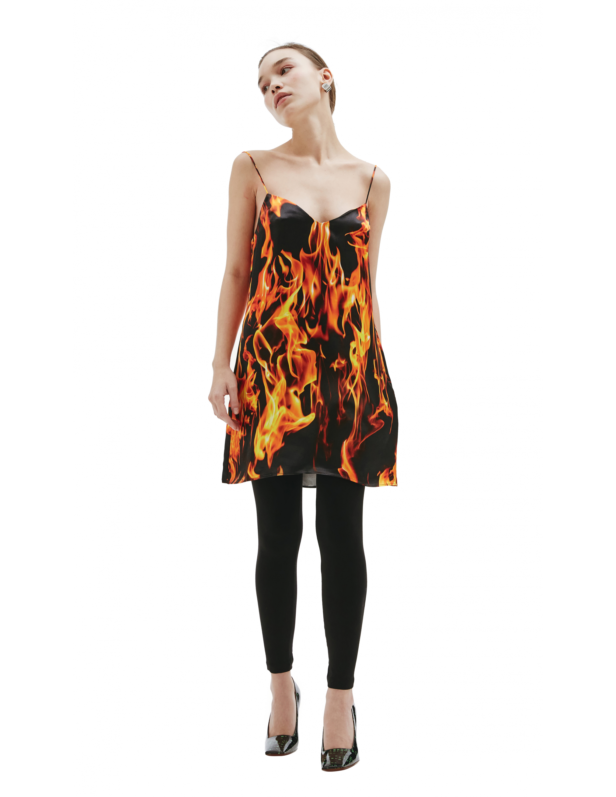 Платье-комбинация с пламенем VETEMENTS WE52DR260F/2657, размер S;L WE52DR260F/2657 - фото 3