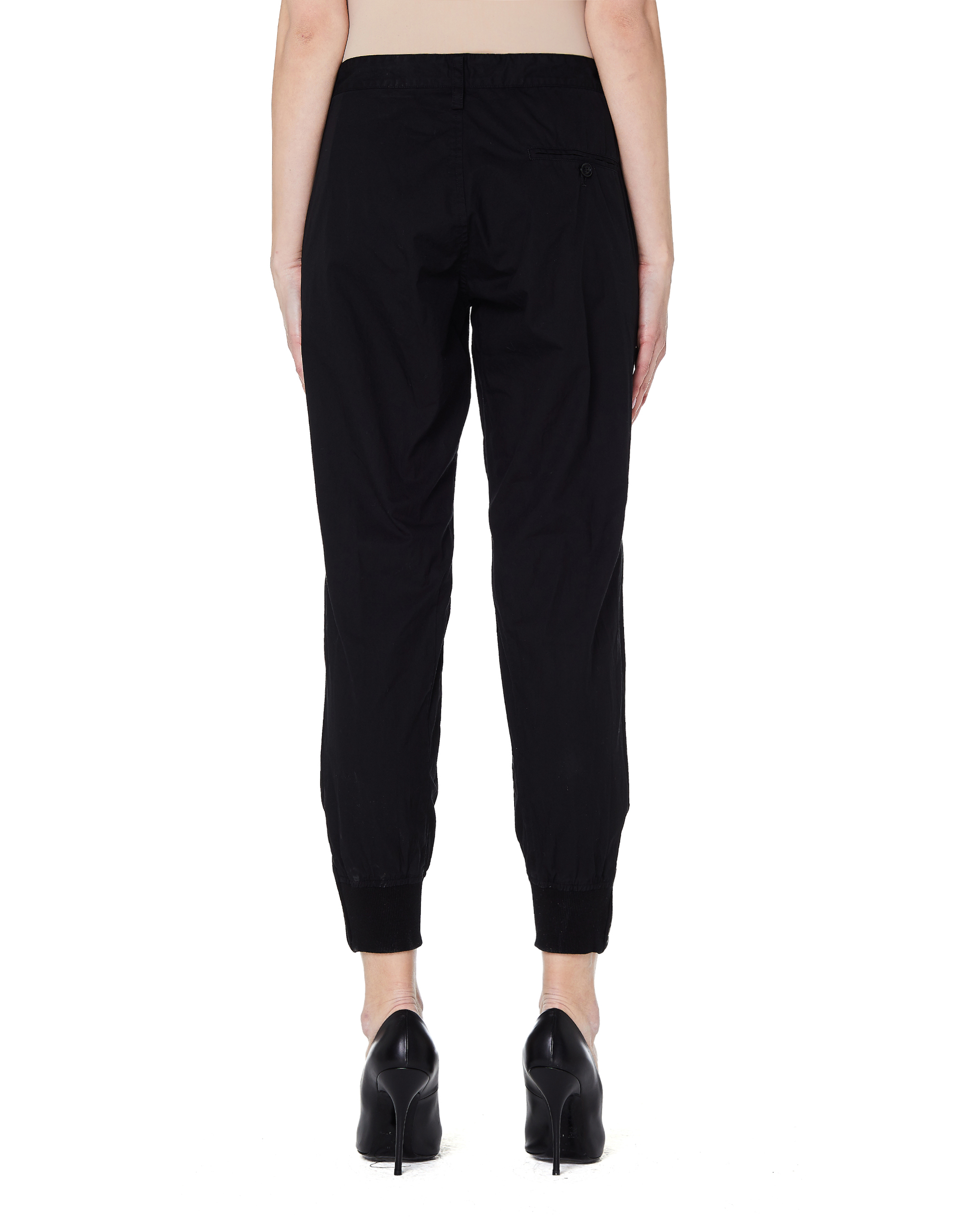 Черные хлопковые брюки с манжетами Ys YH-P04-004-4, размер 3 - фото 3