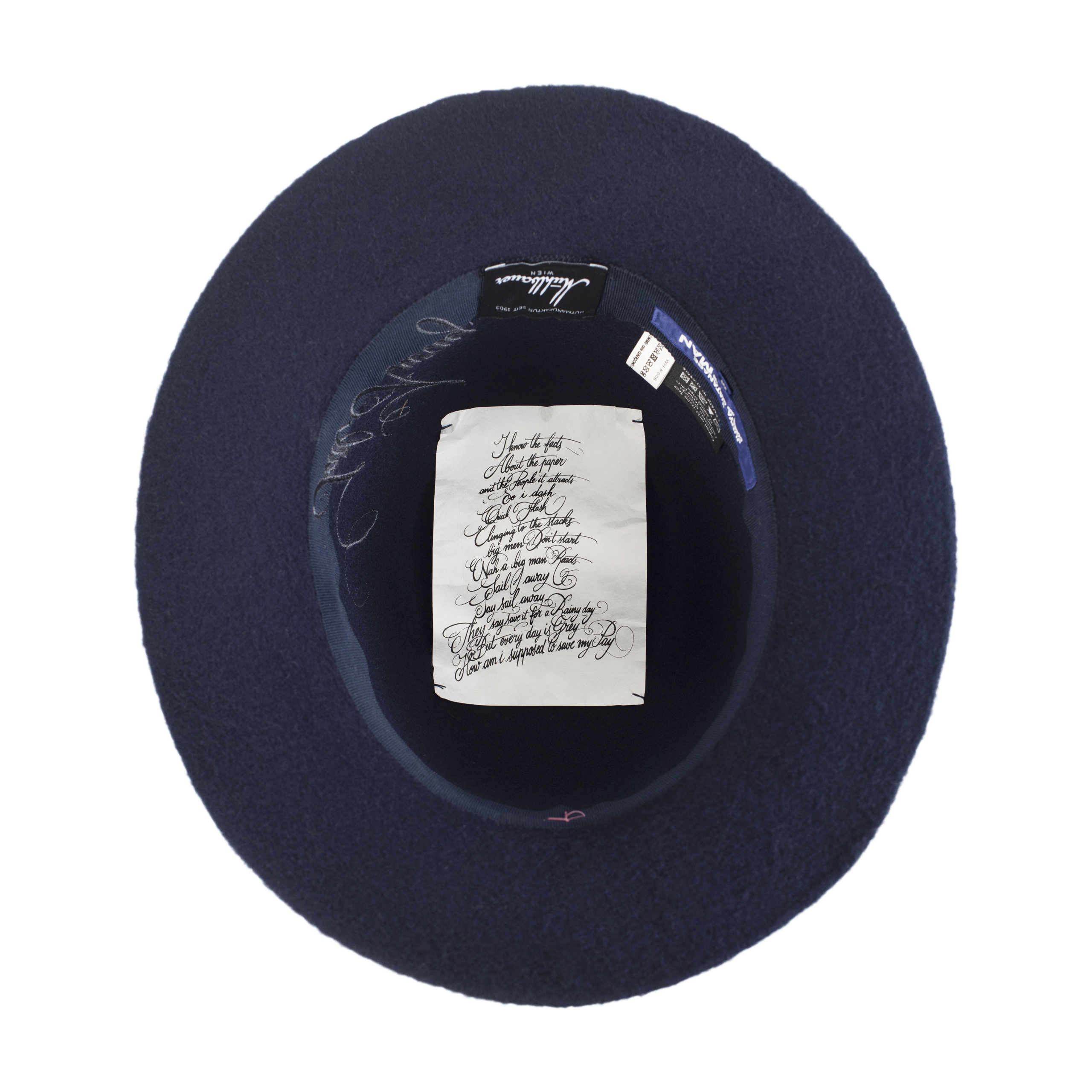 Шерстяная шляпа с вышитым логотипом Junya Watanabe WH-K606-051-2, размер 3 - фото 4