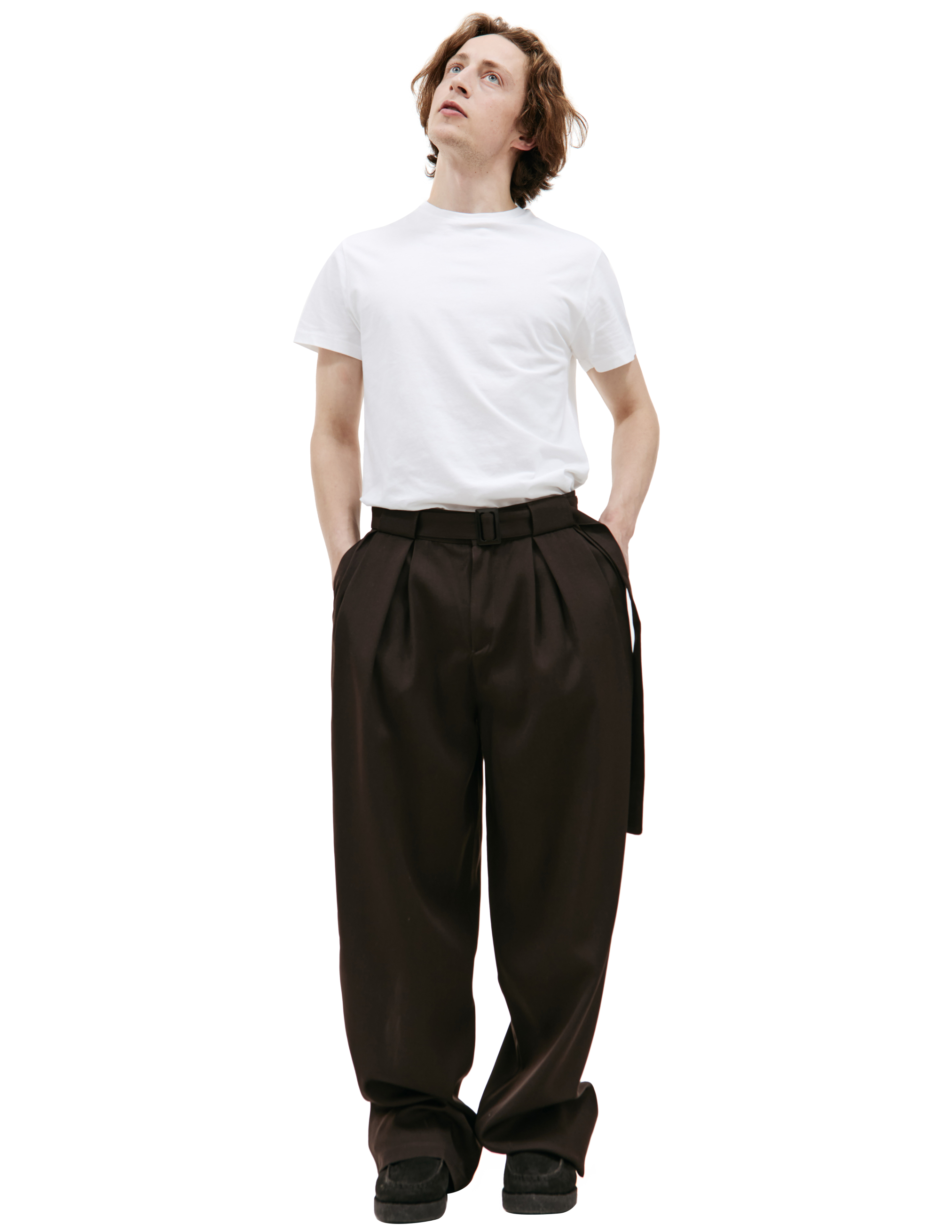 Широкие брюки с поясом LOUIS GABRIEL NOUCHI 0734/T725/027, размер M;L