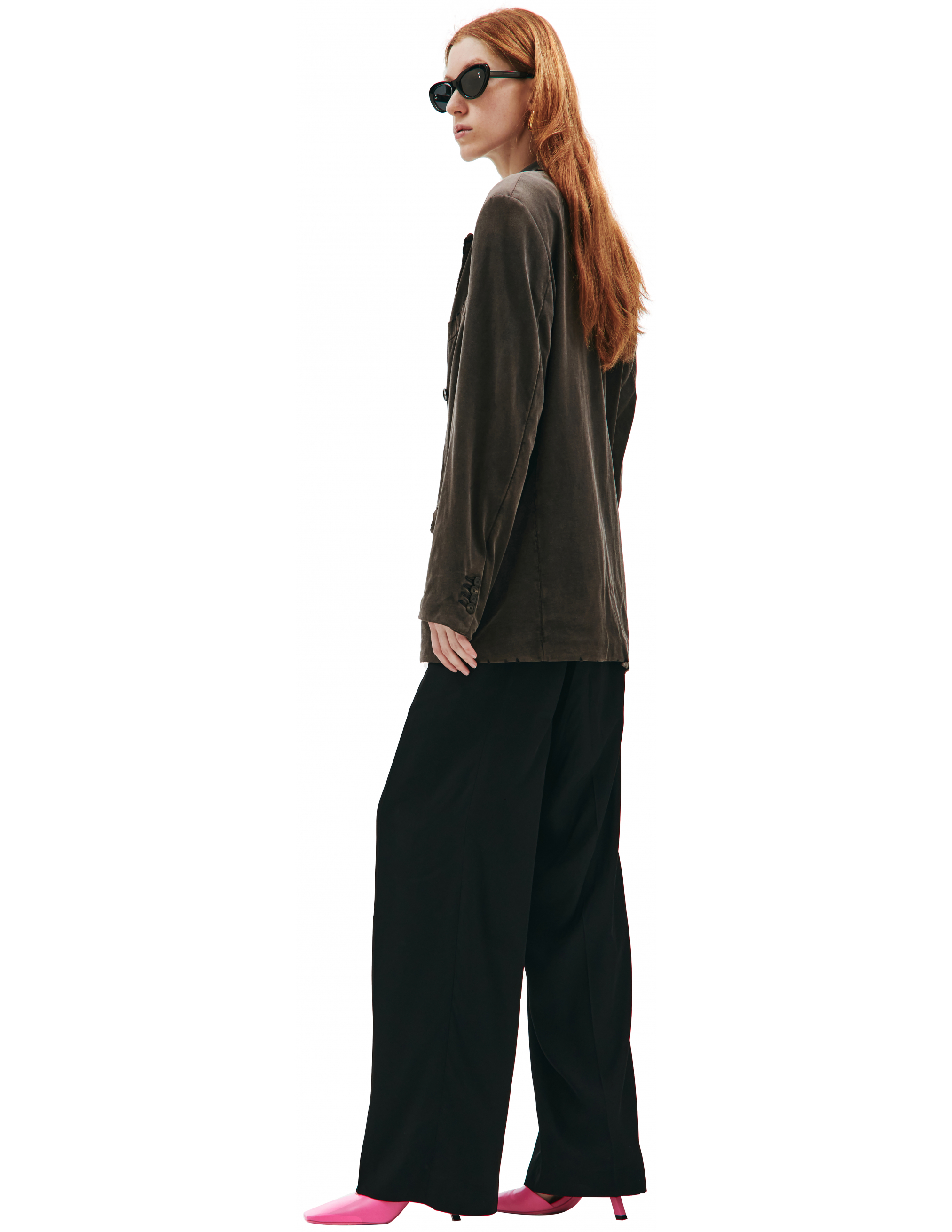 Двубортный пиджак с выстиранным эффектом Balenciaga 662390/TAV04/1000, размер M 662390/TAV04/1000 - фото 2