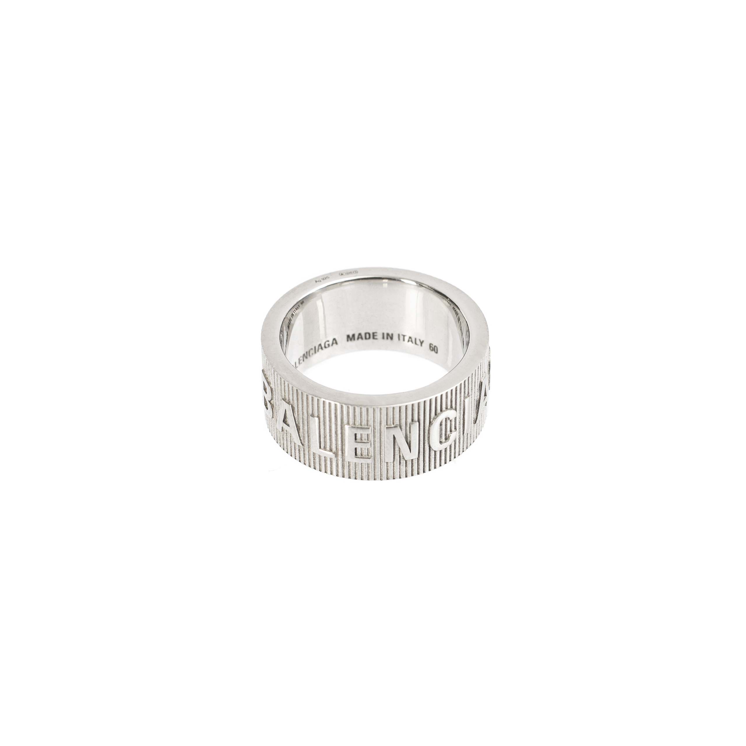 Серебрянное кольцо с логотипом Balenciaga 674648/J8400/0918, размер 60;54