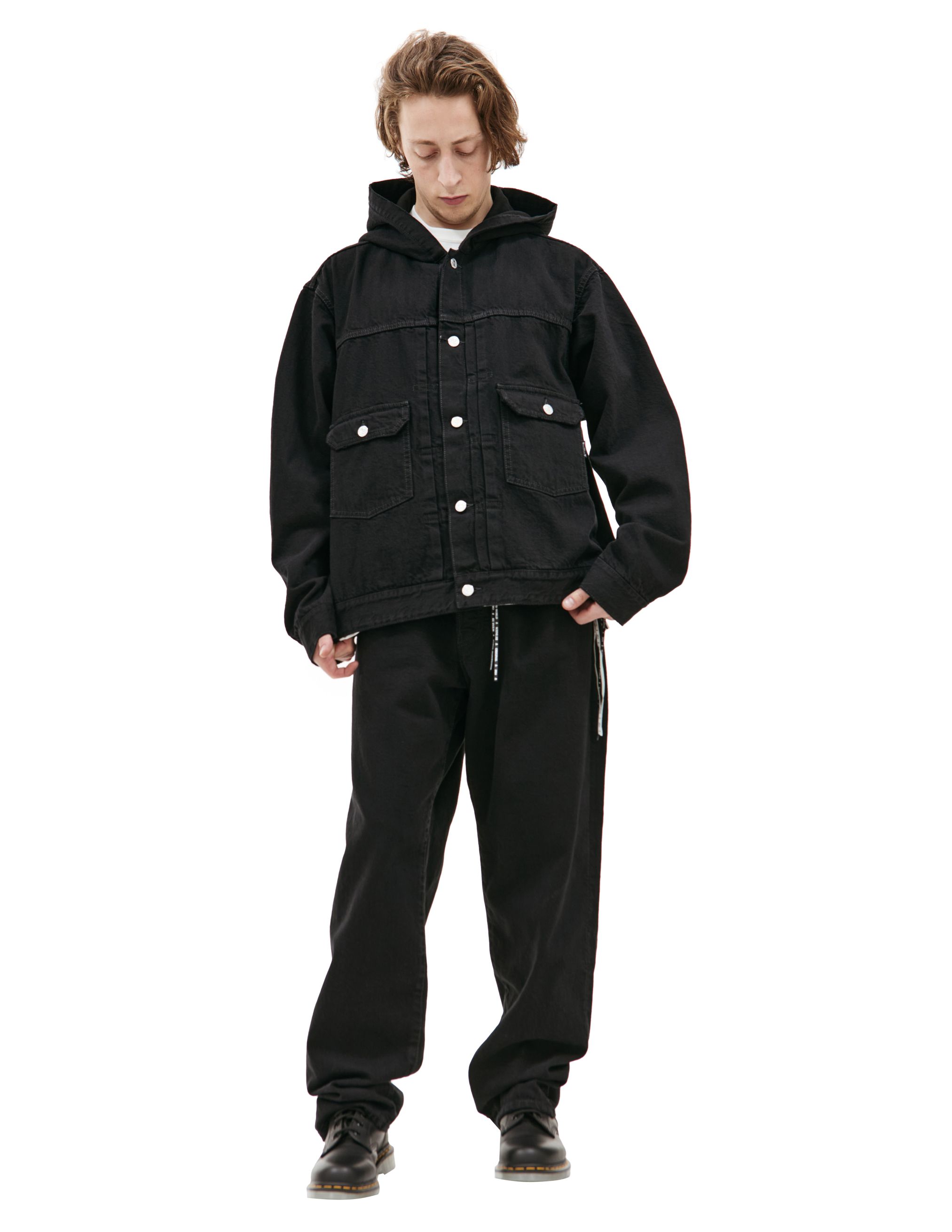 Джинсовая куртка с капюшоном Mastermind WORLD MW24S12-BL002-018, размер L - фото 3