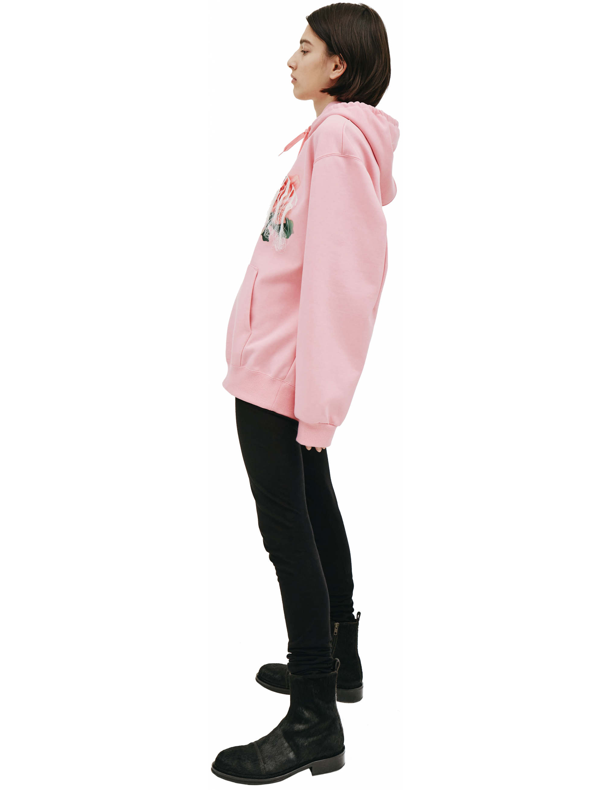 Розовое худи с вышивкой Valentine Doublet 21SS31CS176/pink, размер XL;L;M 21SS31CS176/pink - фото 2