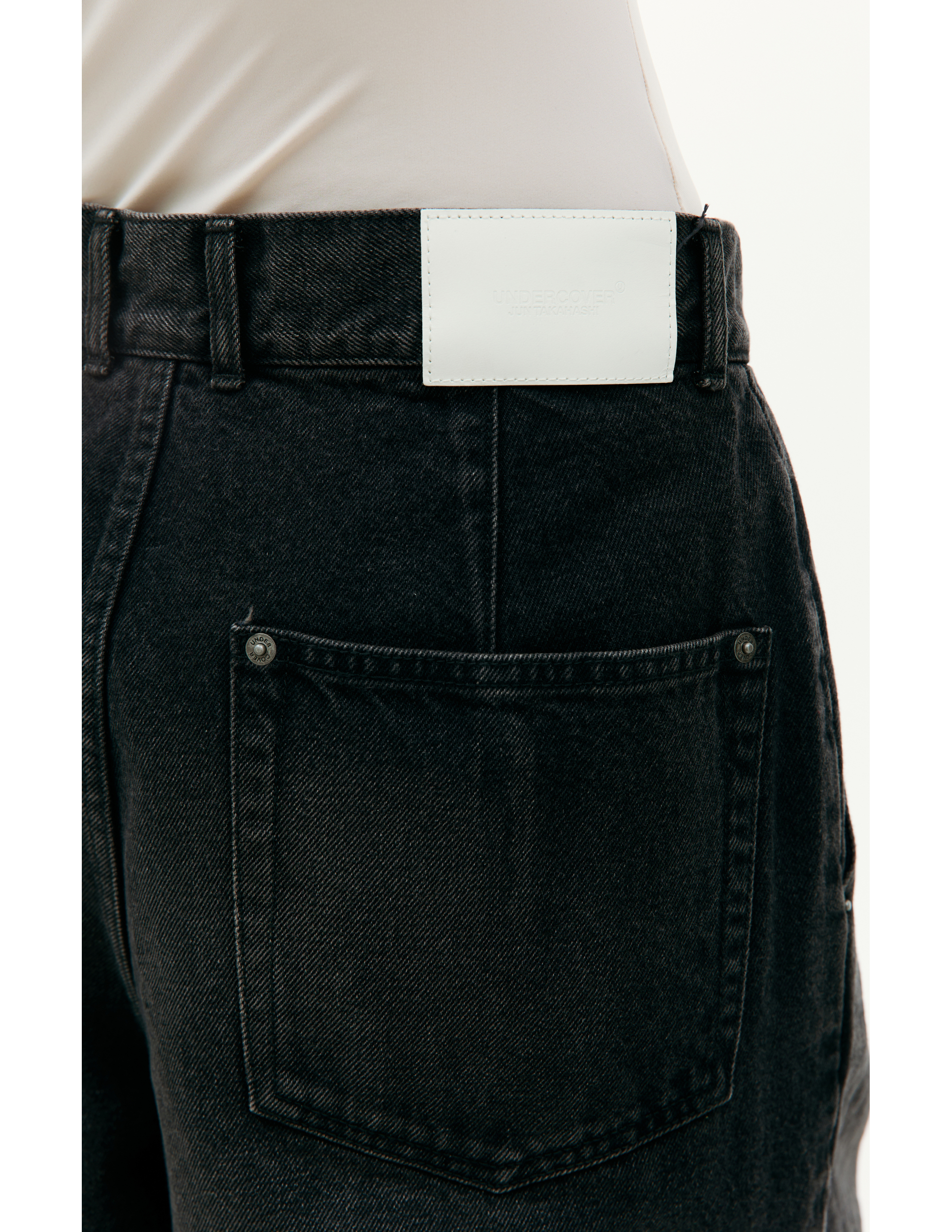 Широкие джинсы с защипами Undercover UC1C1504-2/BLACK, размер 3;4 UC1C1504-2/BLACK - фото 4
