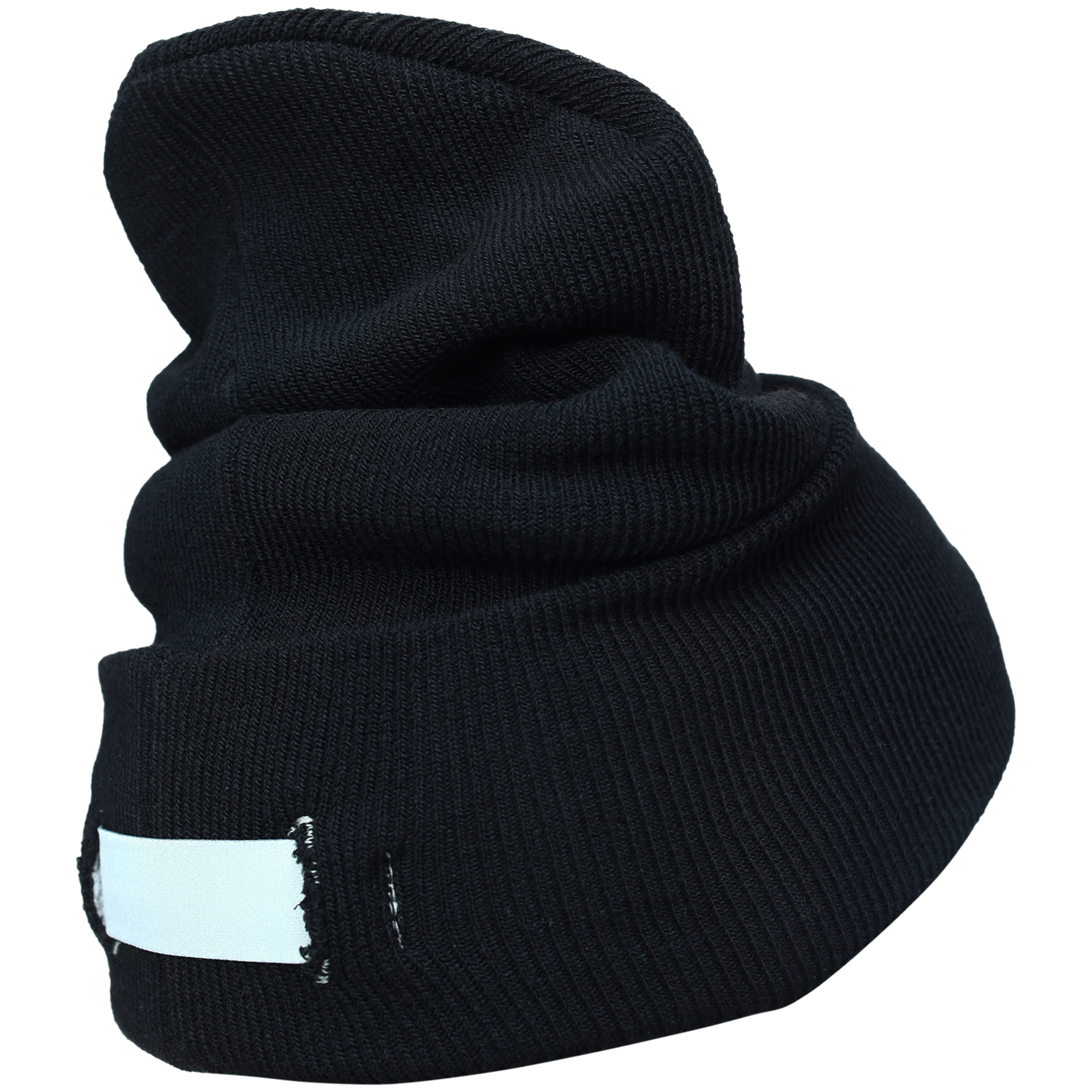 Черная шапка с подворотом B1ARCHIVE A001-1B1A0004-BLK, размер One Size - фото 2