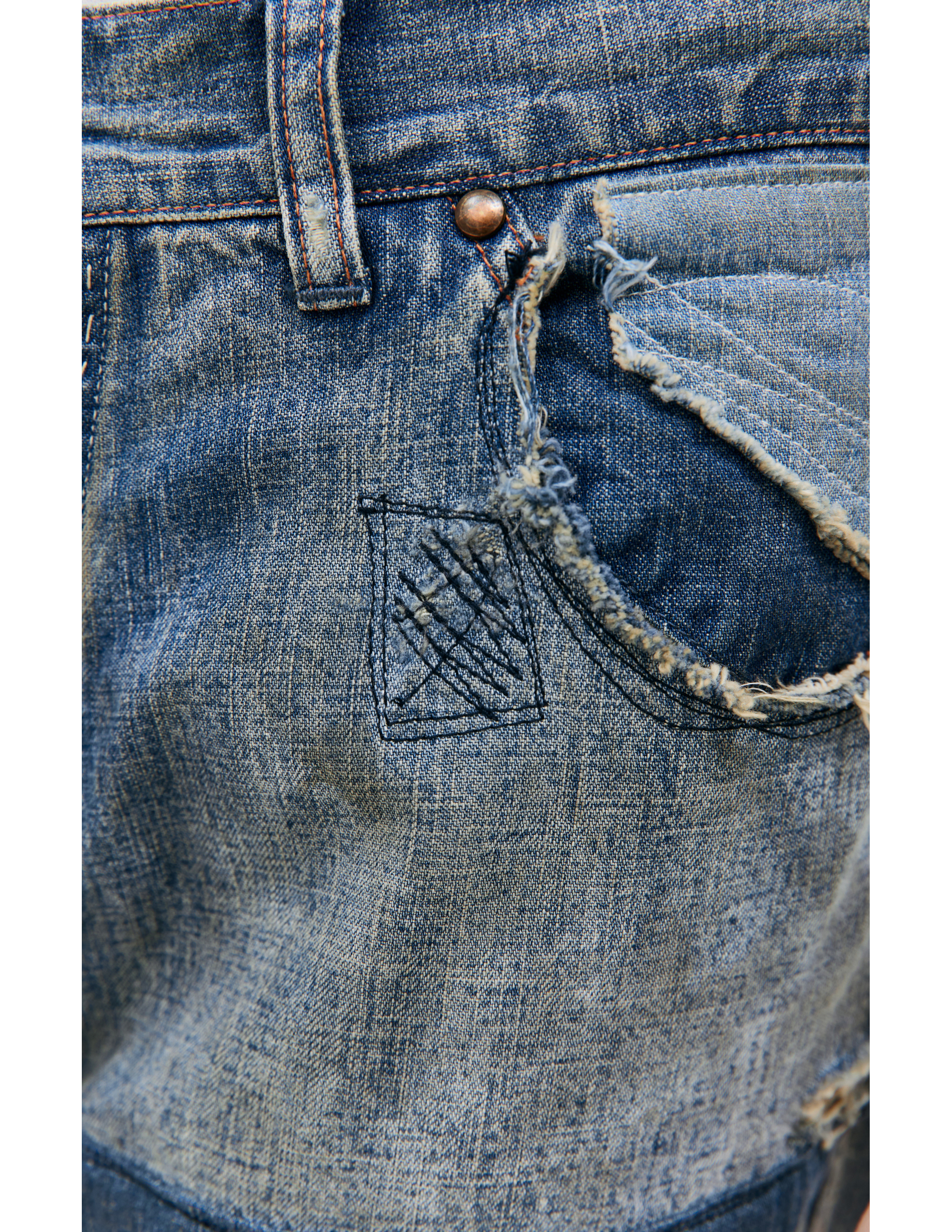 Прямые джинсы с патчами Saint Michael SM-A23-0000-038, размер M - фото 5