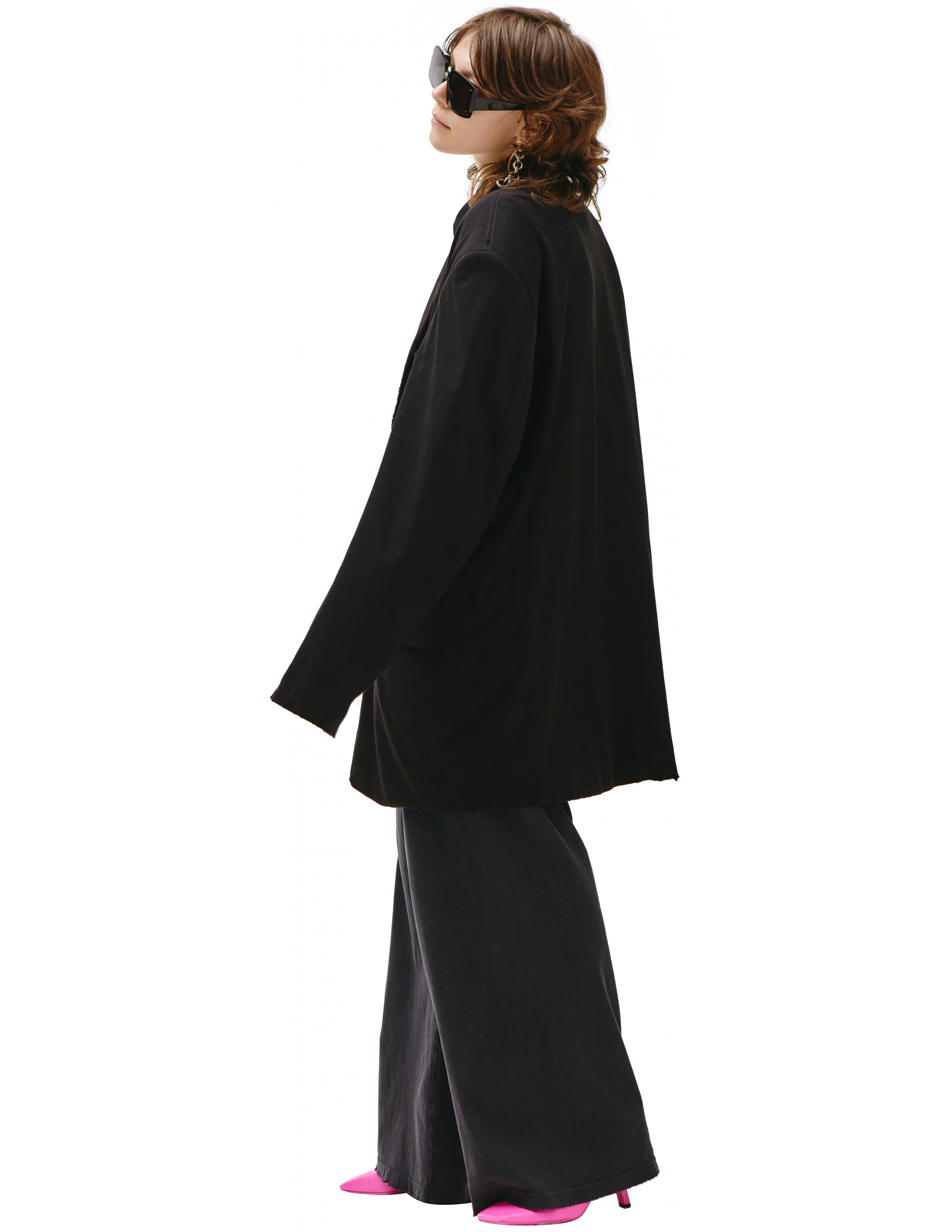 Черный оверсайз пиджак - Balenciaga 662182/TAV04/1000 Фото 2