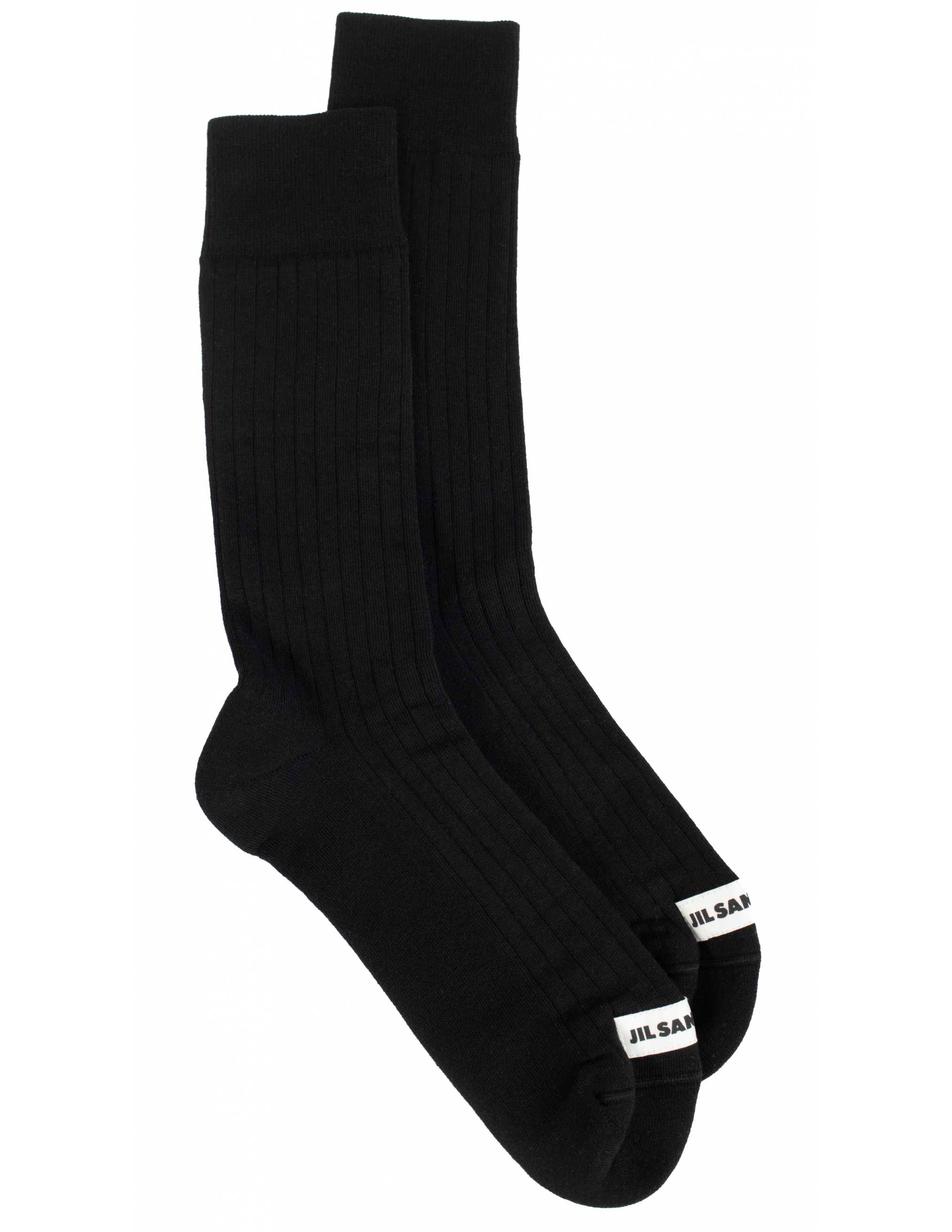 Черные носки в рубчик Jil Sander JPUT766020/MTY25158/001, размер L;M;S JPUT766020/MTY25158/001 - фото 2