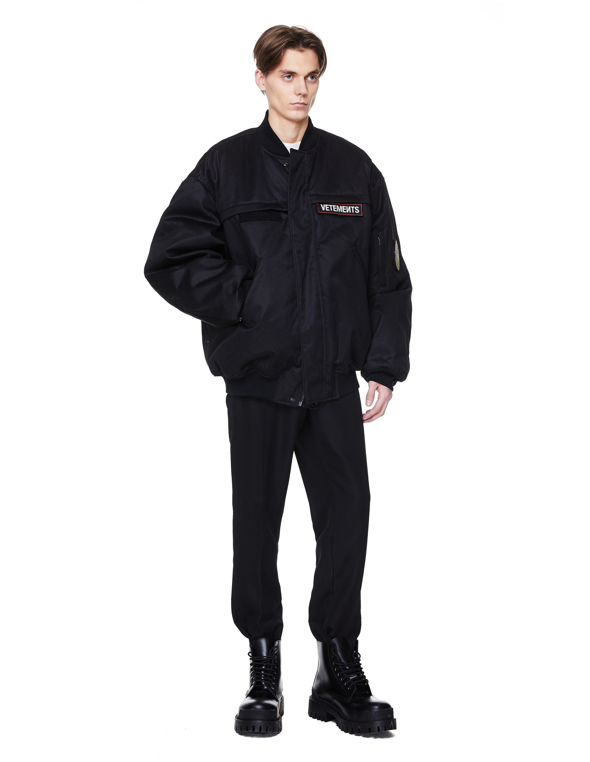 VETEMENTS Полицейский бомбер из хлопка