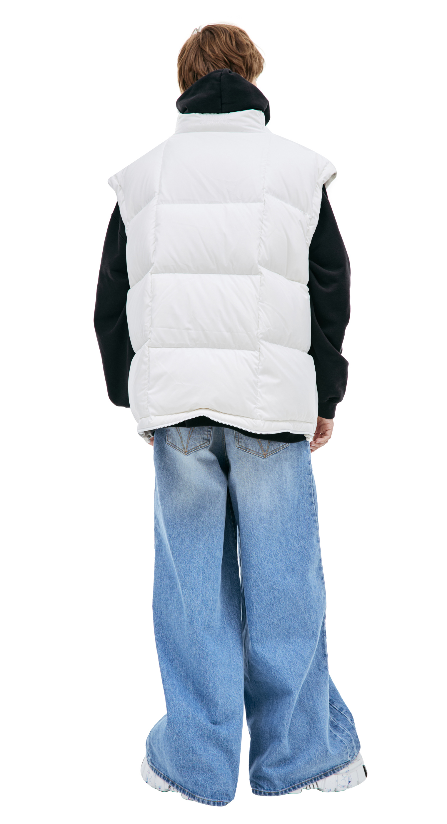 VETEMENTS Белый жилет из пуха