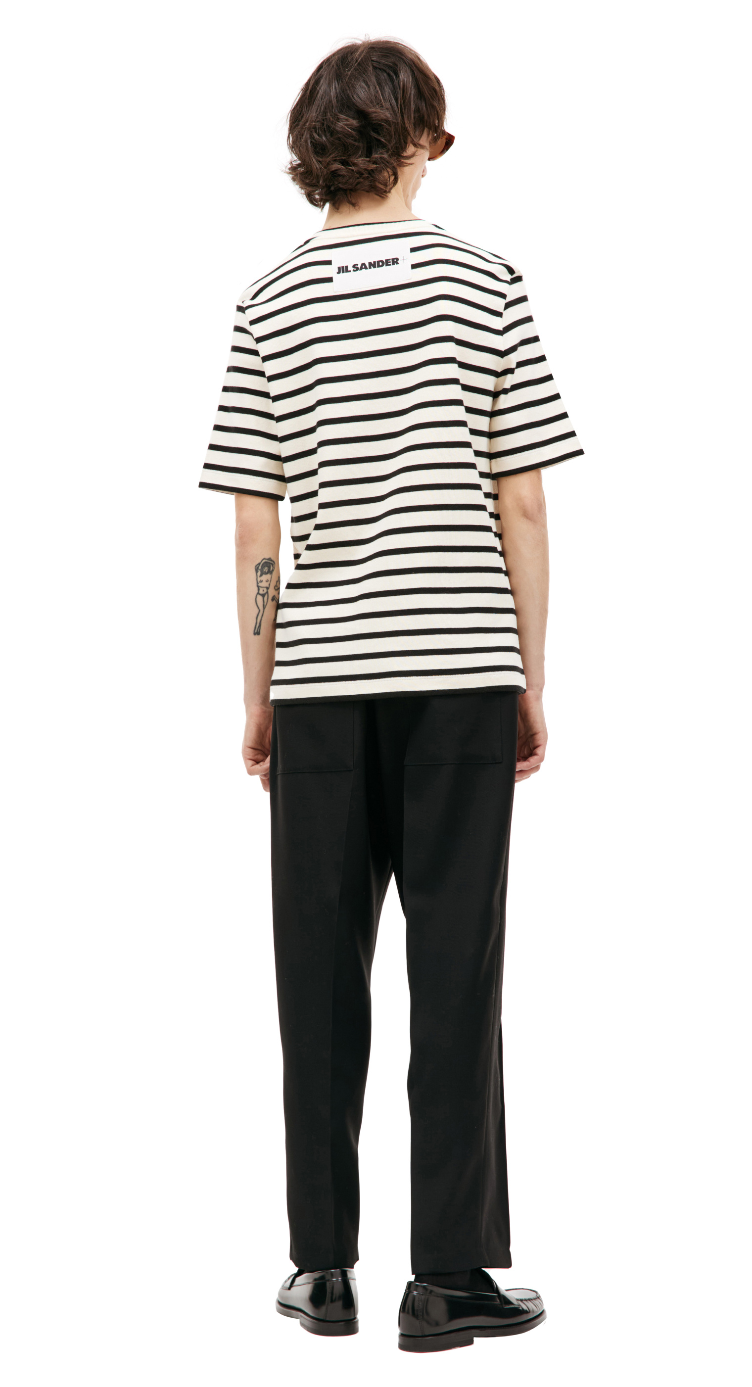 Jil Sander Хлопковая футболка в полоску